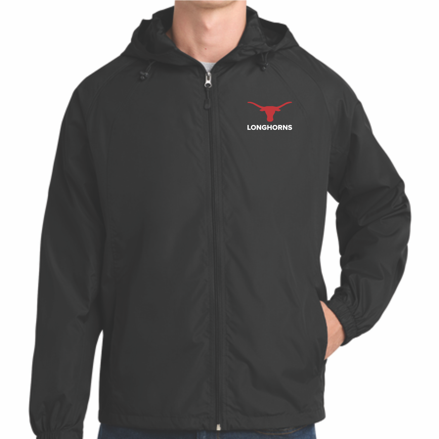 AXTELL BOOSTER CLUB - FULL-ZIP WINDBREAKER - BLACK