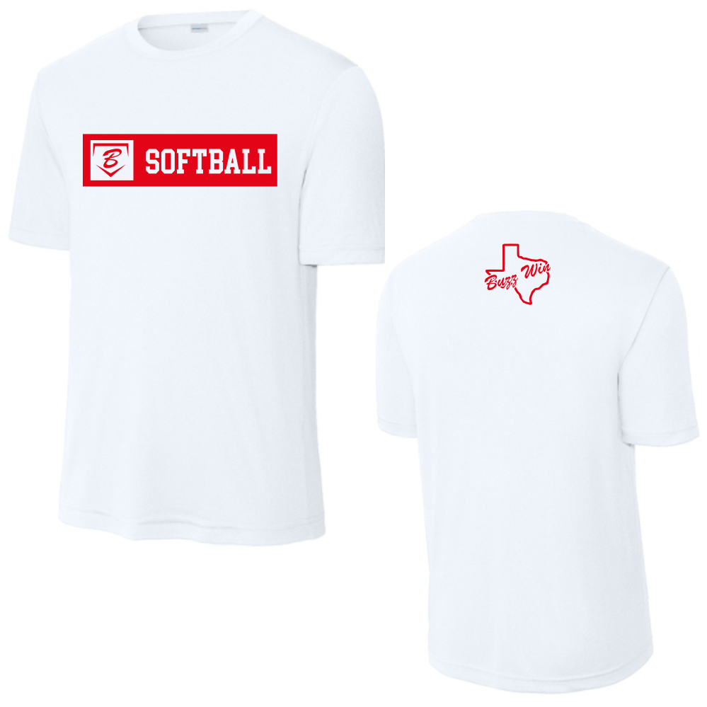 BUZZ FASTPITCH - DRI-FIT TEE - WHITE (C6)
