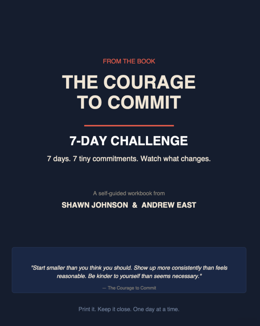 7-Day Courage to Commit Challenge