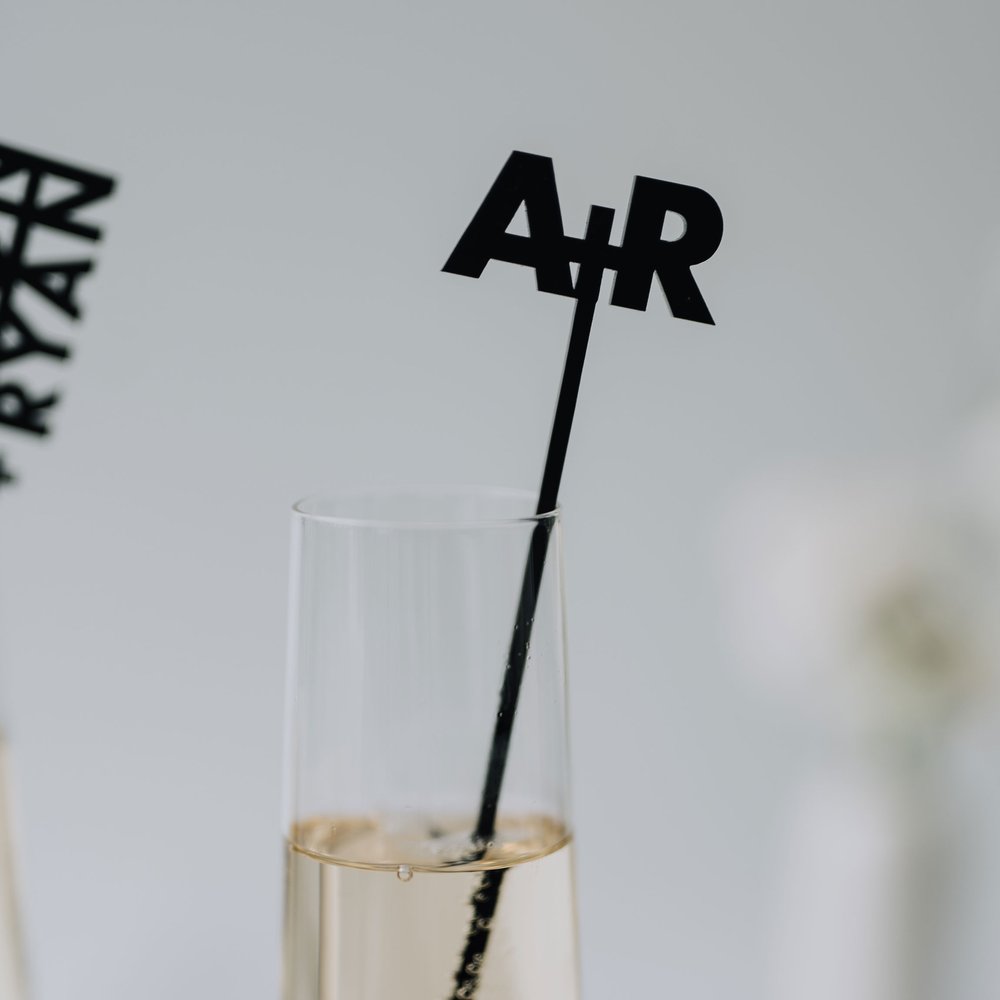 Monochrome Cut Out Drink Stirrers (25 Pack) — Post-Studio Projects