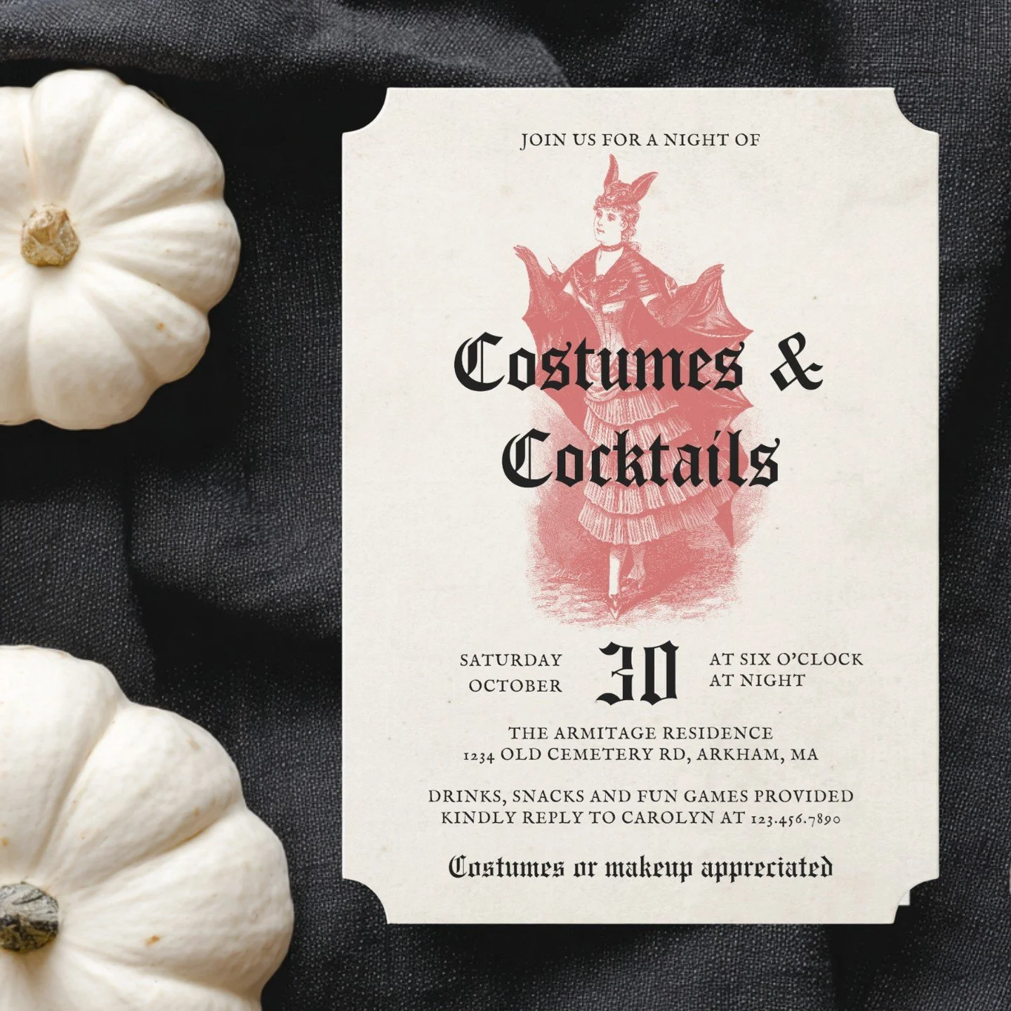 🦇 Get ready for your Halloween party and pick the perfect invitations - available printed or as digital download!