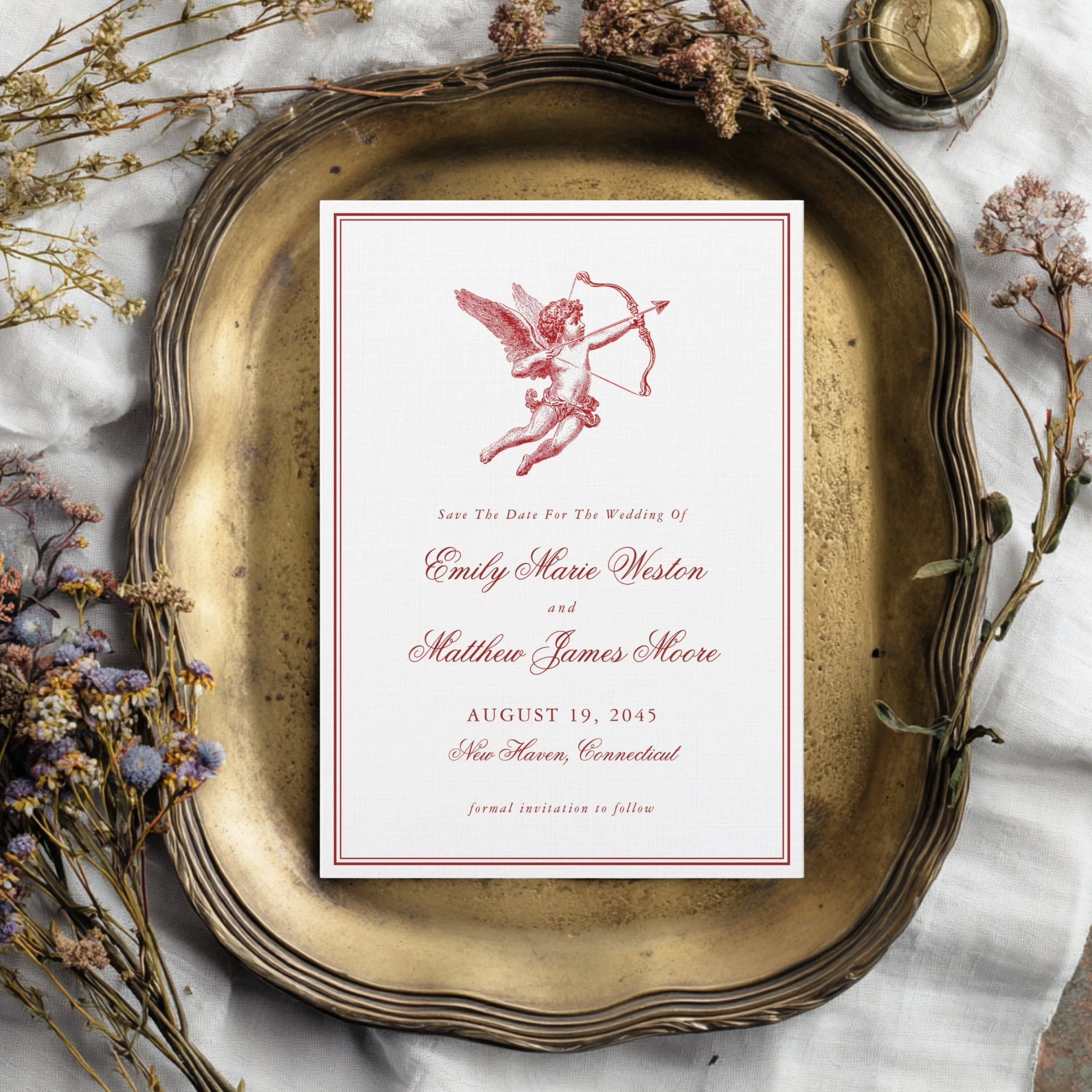 cupid cherub vintage wedding save the date.jpg