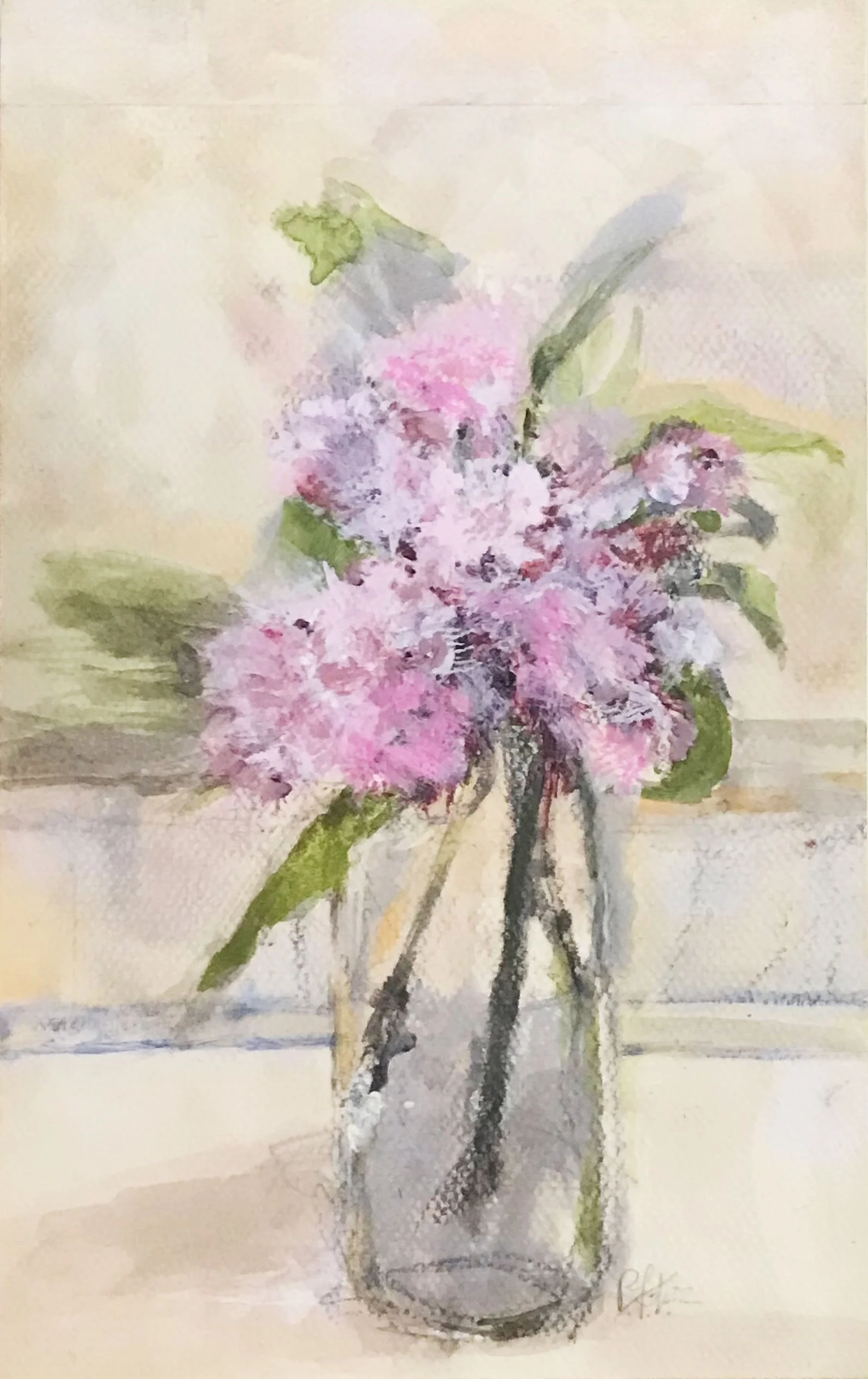 Cherry Blooms Gate, 12 x 7 in SOLD