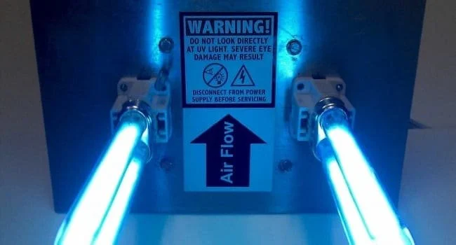 UV lamp designed to improve indoor air quality by reducing bacteria and allergens