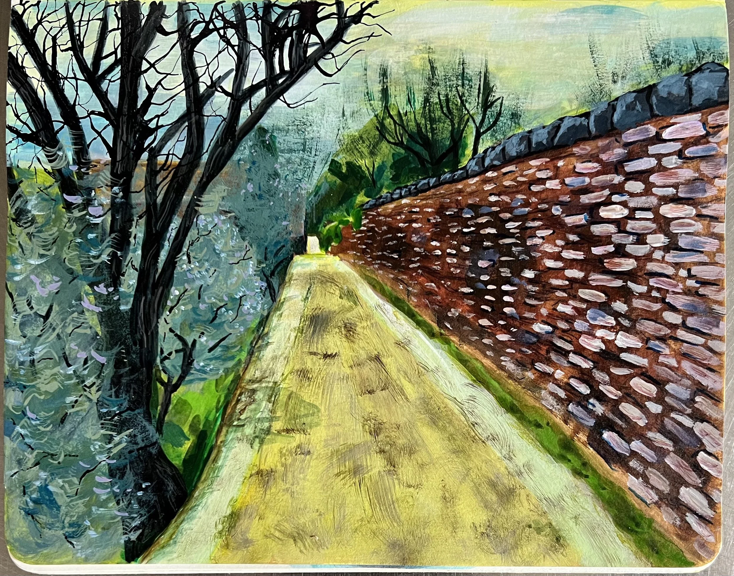 acrylic ink on paper