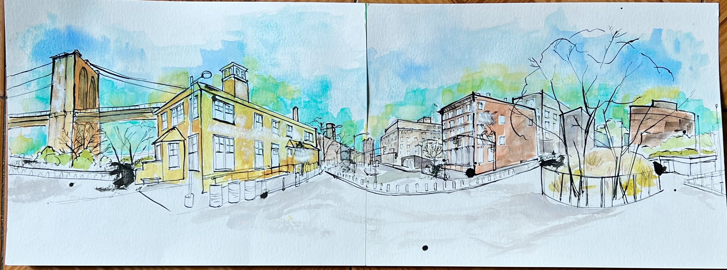 watercolour & ink on paper
