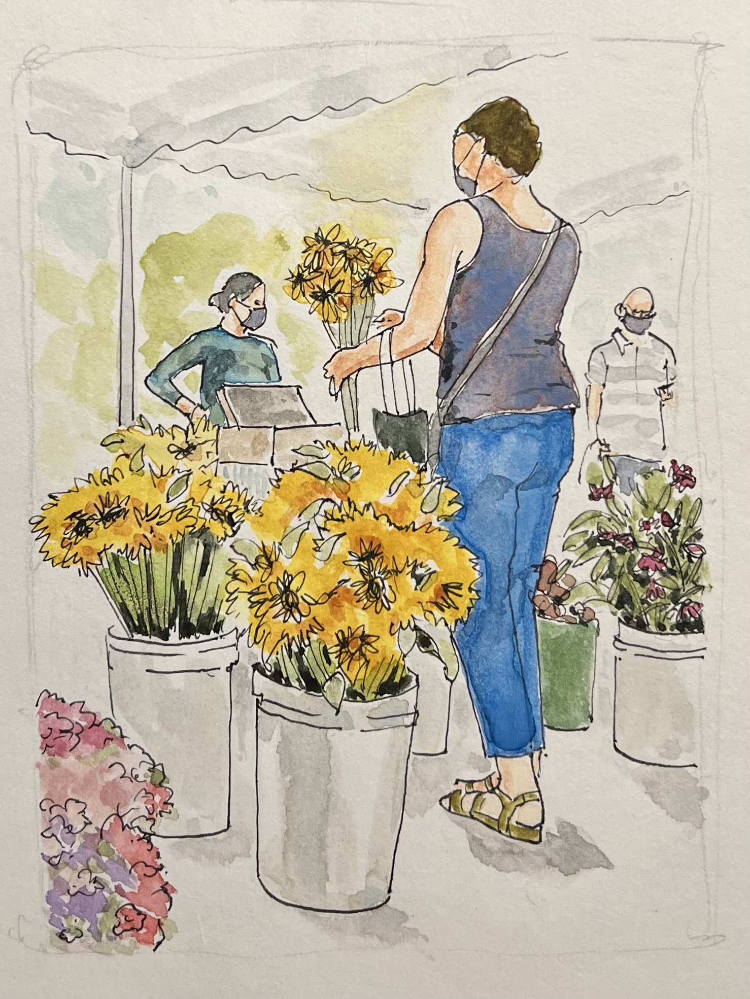 watercolour & ink on paper