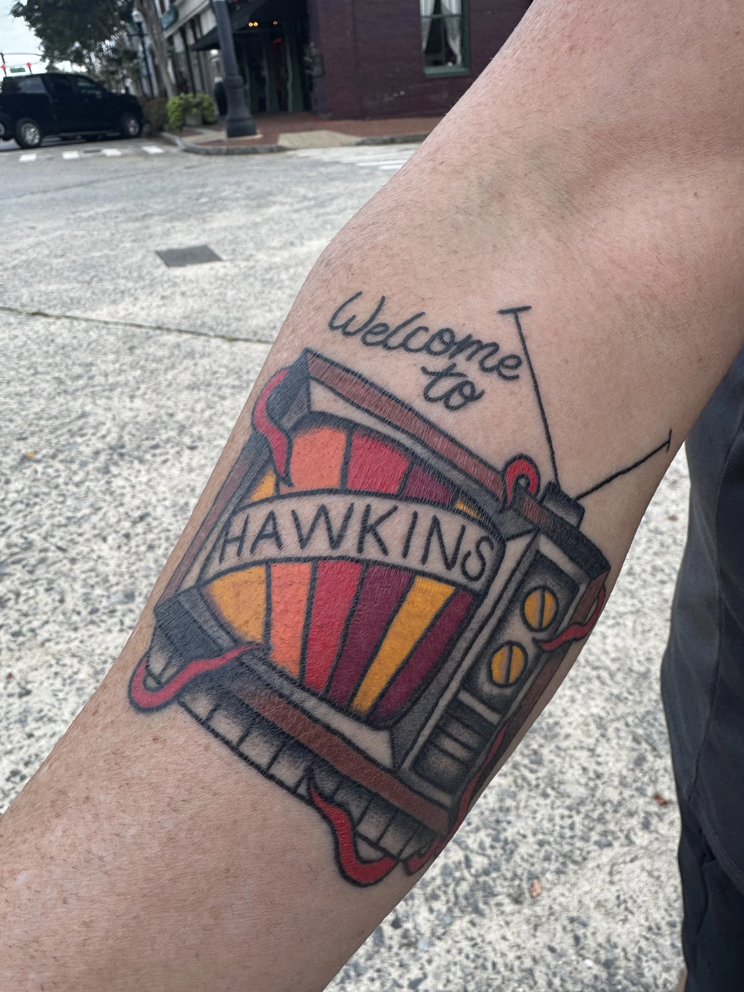 Guest even got permanent tattoos of our mural! Welcome to Hawkins 