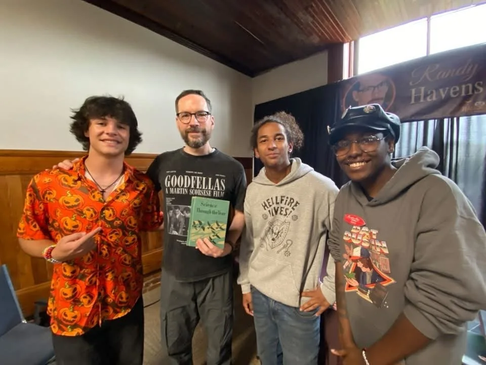Tour guides Ashton, Cameron and Naiya got to hang with Mr. Clark! 