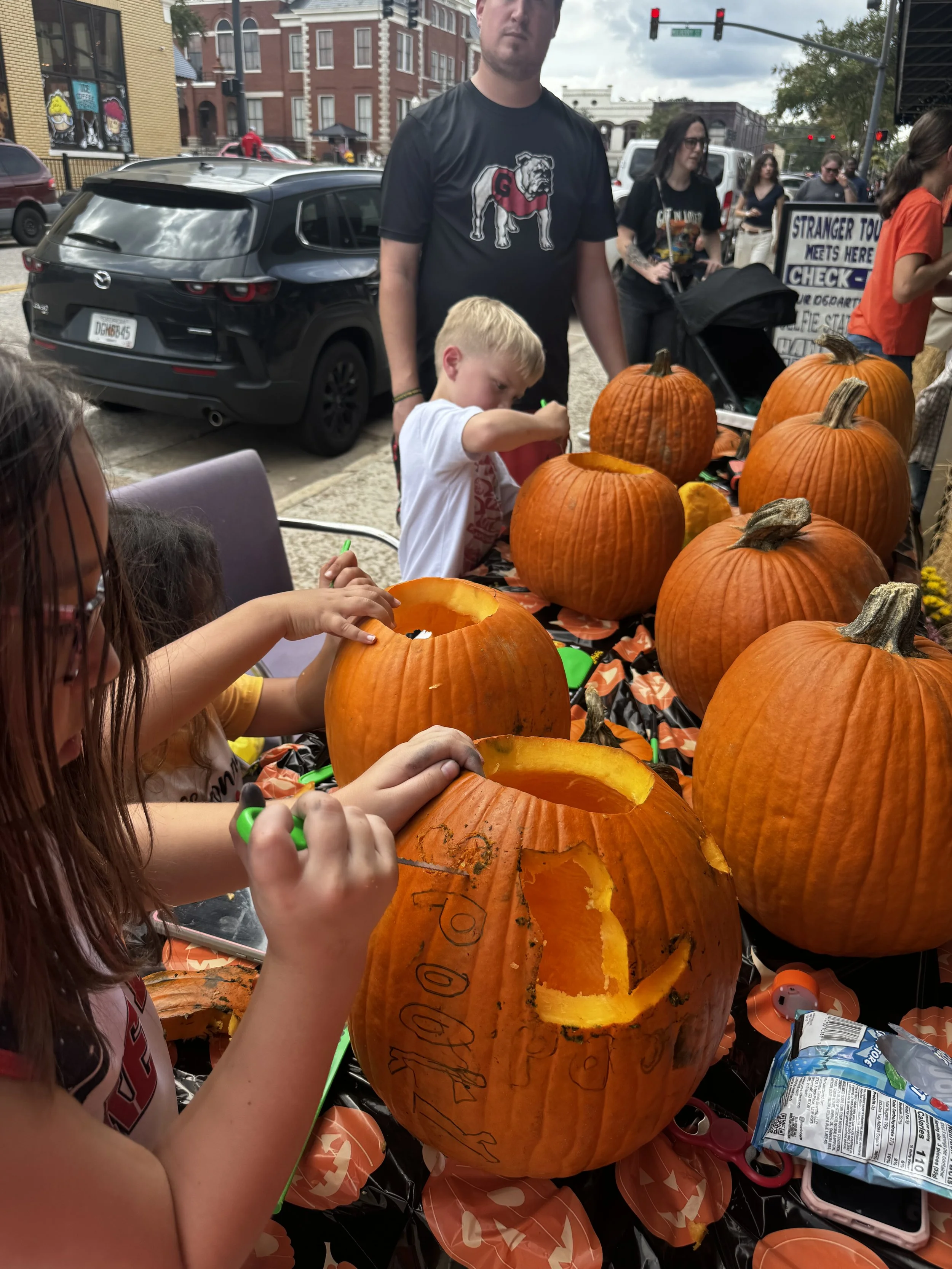 Pumpkin carving went on all weekend! 