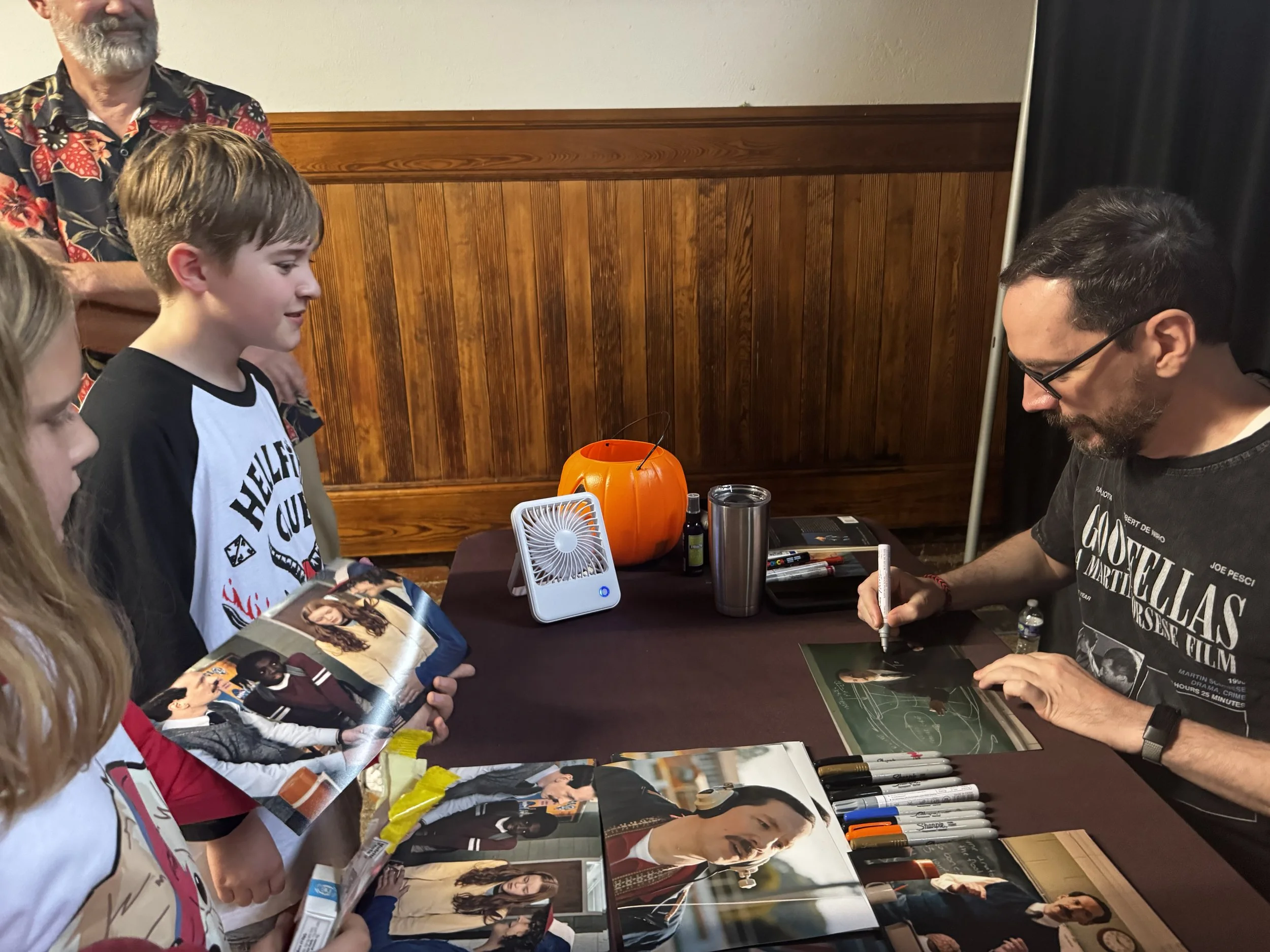 Decade Days hosted a convention inside Hawkins Library where you could meet the actors from the show, including Randy Havens who played Mr. Clarke
