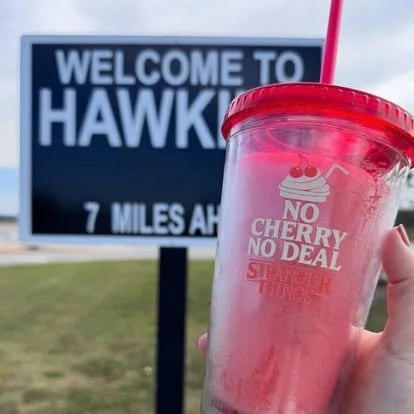 Welcome to Hawkins sign at BP gastation on exit 201 on the way into Hawkins
