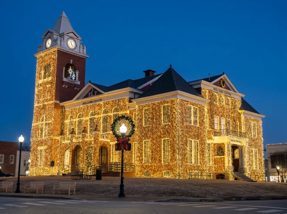 Downtown Jackson Georgia holiday lights ceremony