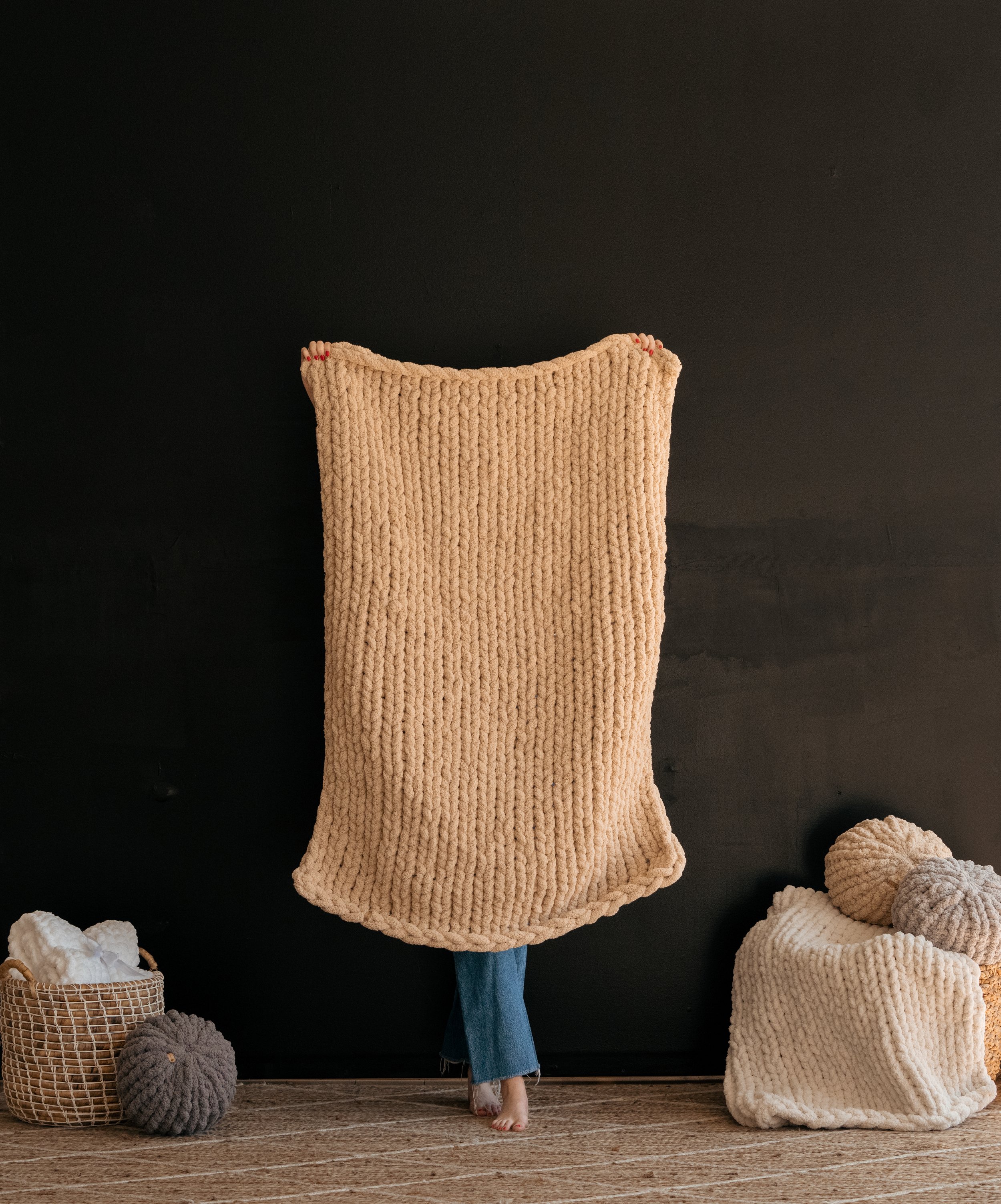 Small Chunky Knit Blanket — Love & Lush