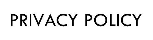 Text that reads 'PRIVACY POLICY' in black letters on a white background.