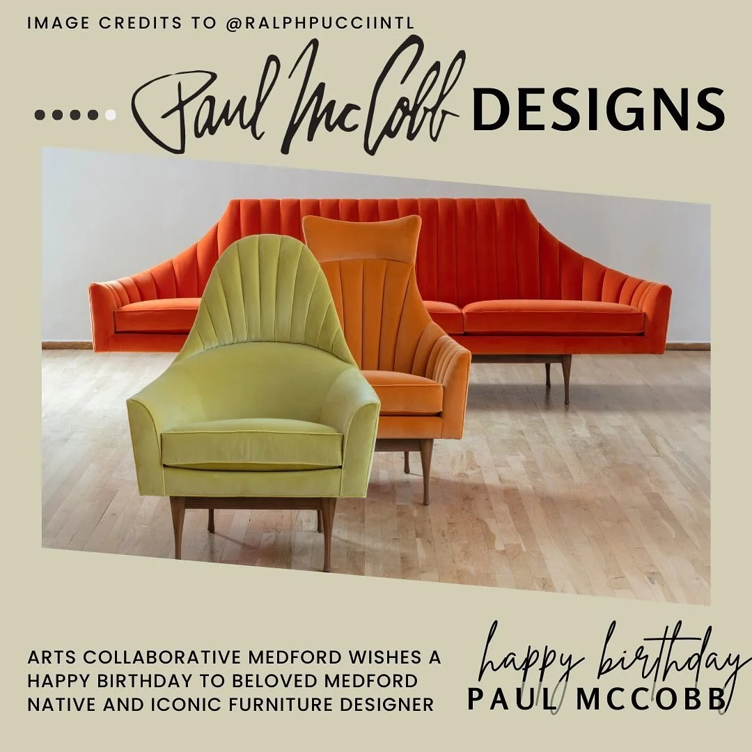 Happy birthday to Medford native and iconic furniture designer Paul McCobb! Born on this date in 1917, he grew up on Walnut Street less than a mile from ACM! His prolific output defined mid-century modern cool. Maybe we should find some vintage McCob