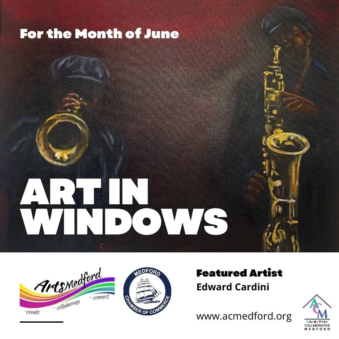 We are happily participating this year&rsquo;s Medford Art Walk 2024! If you haven&rsquo;t already stopped by, you can currently see three original artworks by @edwardcardini in our windows through the end of June! And stop by @theorywellness to see 