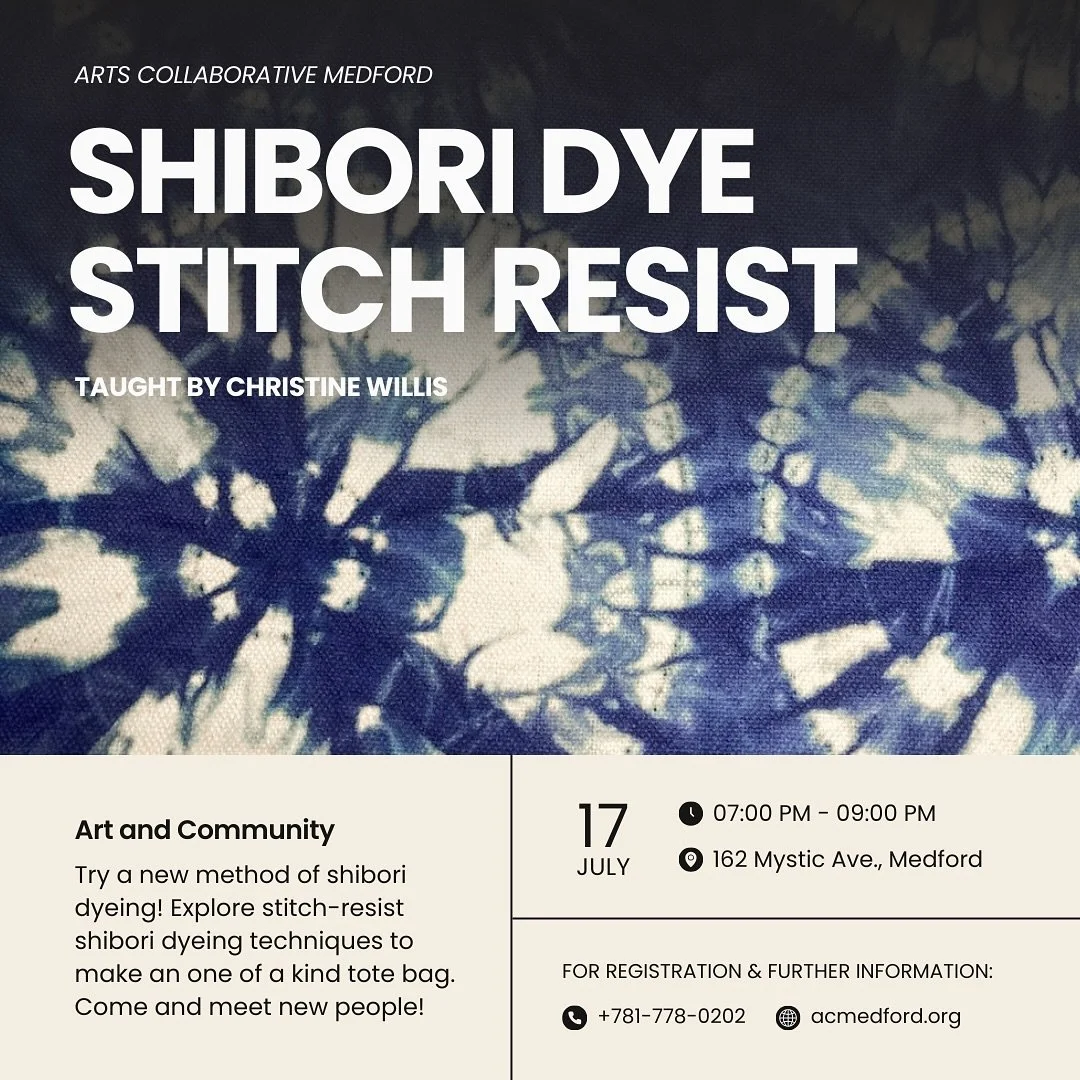 Come ready to create with a new method of shibori dyeing! Explore stitch-resist shibori dyeing techniques to make a one of a kind tote bag. 🪡🧵🖌️

🔗 Click the link in our bio to sign up! 🔗