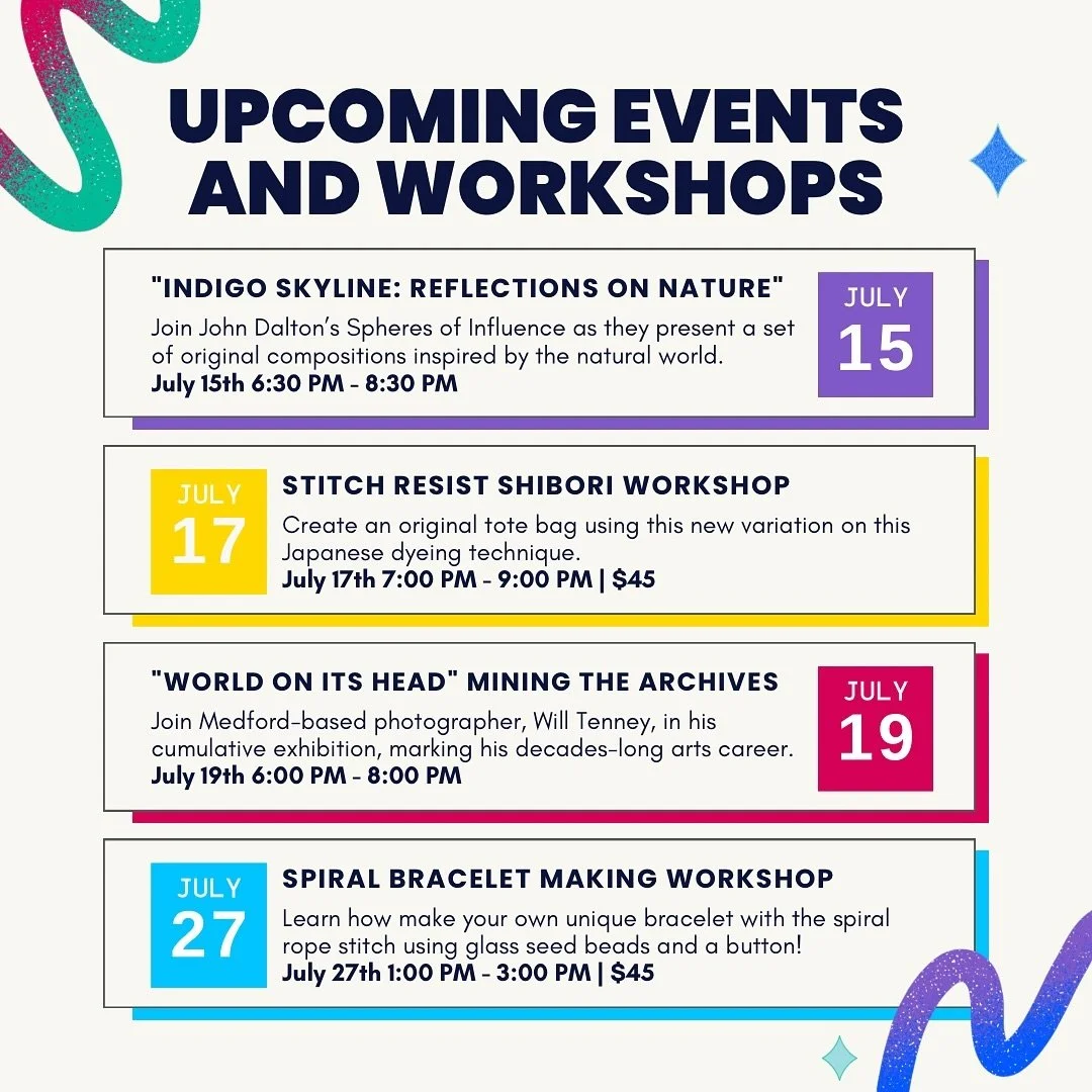 Great things are coming up at ACM! Follow the link in our bio to register today. ✨💐

#artevents #bostonart #bostonartist #bostonarts #bostonartevents #medford #medfordma #workshop #artgallery #event