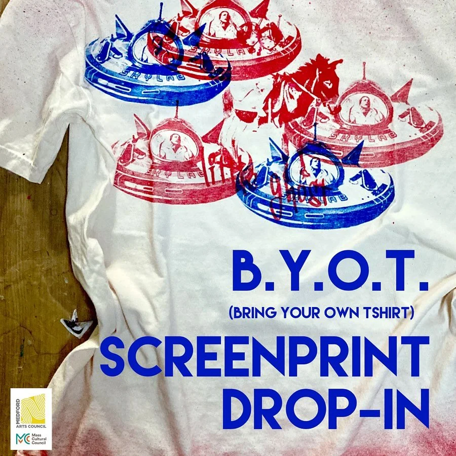 Get hands-on with the world of Unreliable Witness at this special screen printing pop-up on Saturday, January 31, hosted by exhibiting artist Stephanie Todhunter! Bring a fabric item from home (like a tote bag, t-shirt, or pillowcase) and print one o