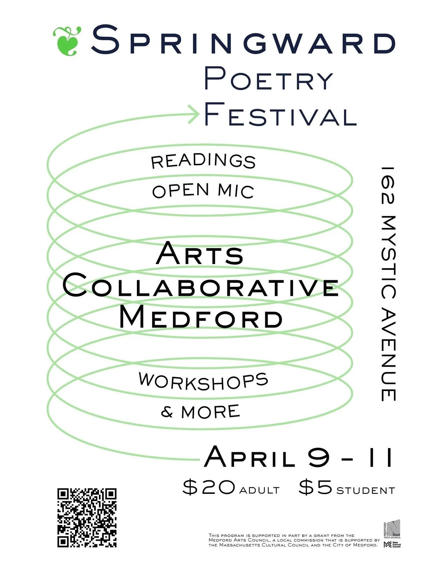Coming up! Join us for the Springward Poetry Festival, a weekend of poetry-focused interactive programming for all ages. We aim to foster an environment where poets, appreciators of poetry, and those curious about the art form can celebrate National 
