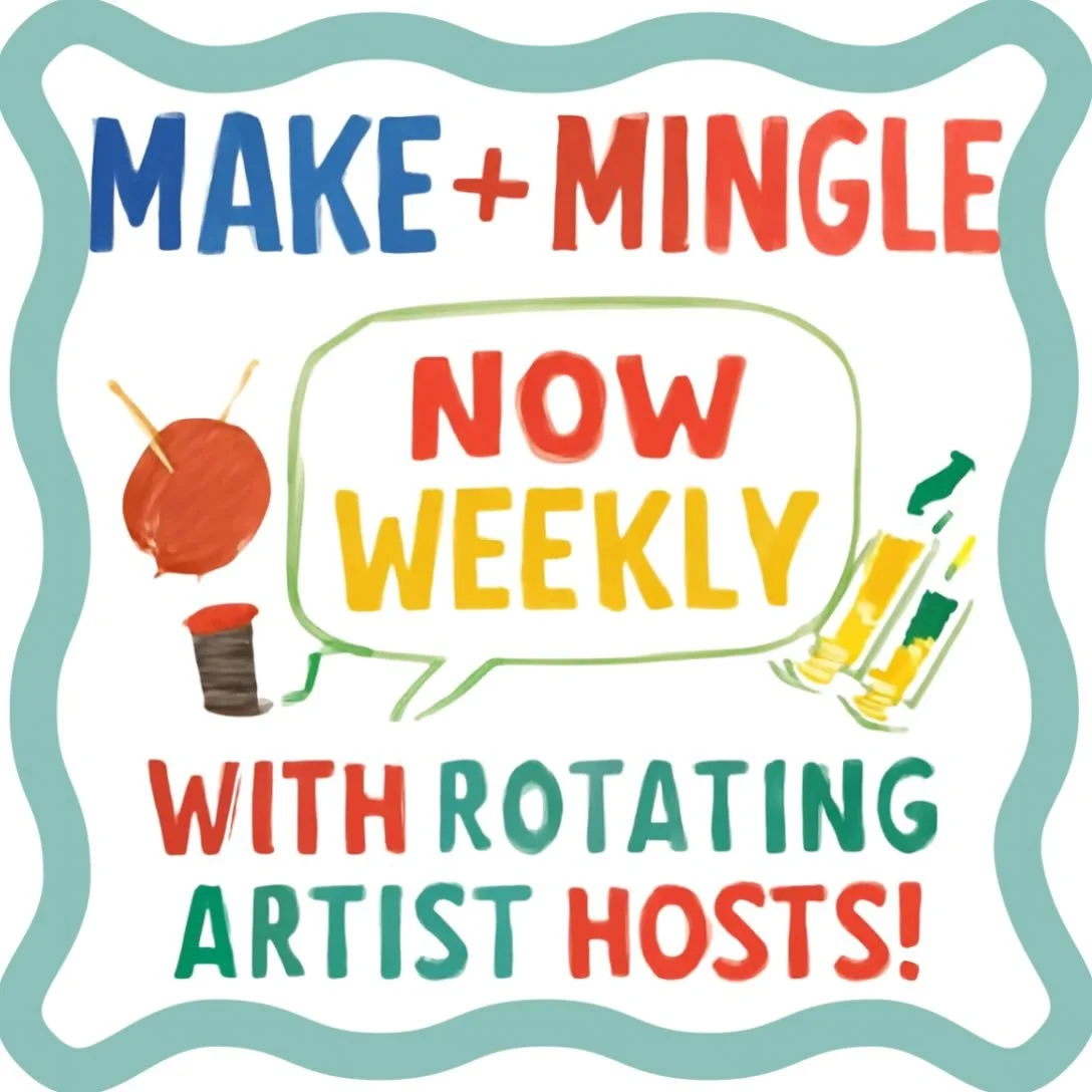 This is a FREE drop in every Wednesday night at ACM for anybody to come and create among others! Let&rsquo;s mingle&hellip;and MAKE stuff! Bring your own projects and supplies. Feel free to share snacks or drinks if you want; space, music, and vibes 