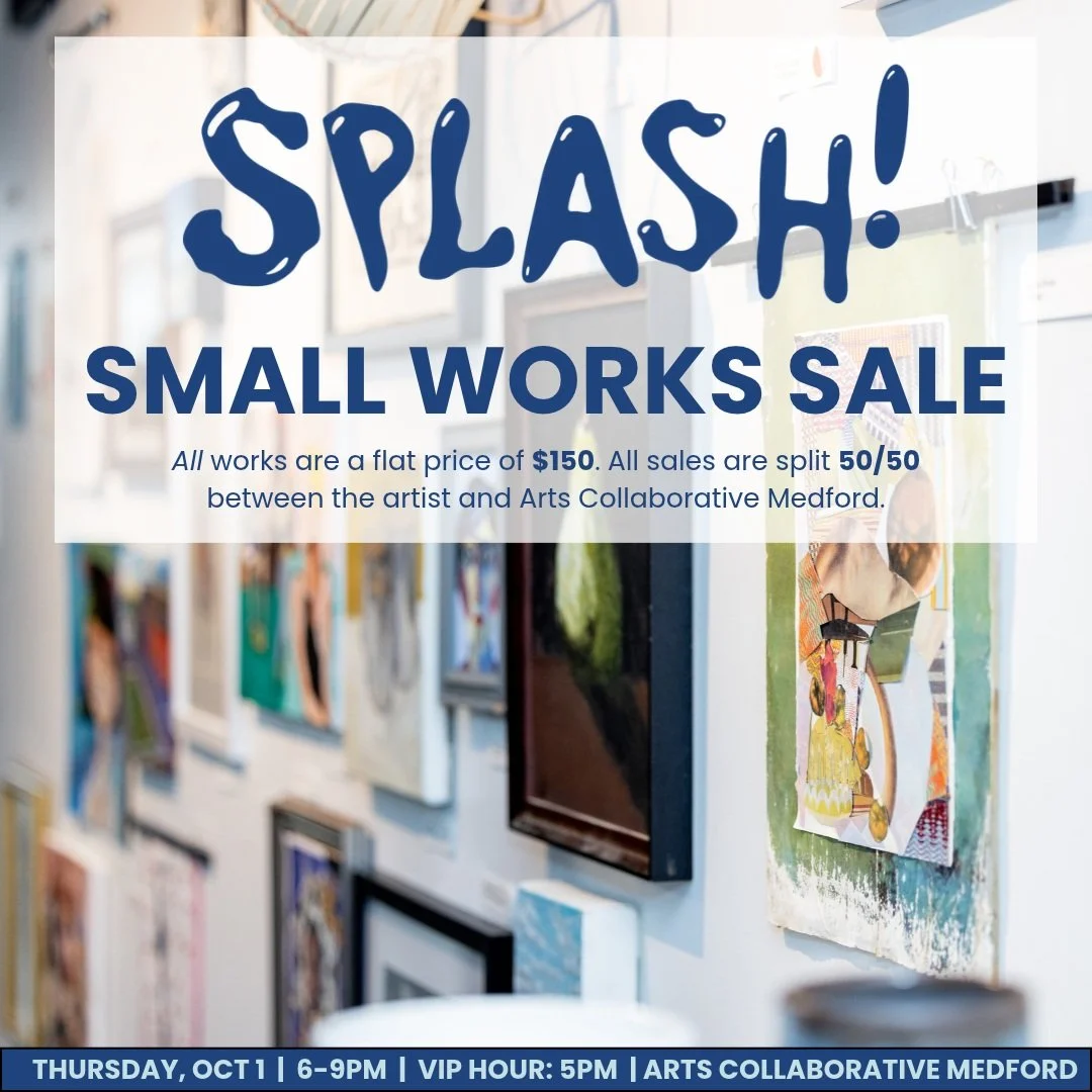 We love our many participating artists and all they bring to the community week in and week out. You too can share in their creative spirit by purchasing something unique and handmade at the Small Works Sale during SPLASH! 

Join us Thursday, 10/1, t