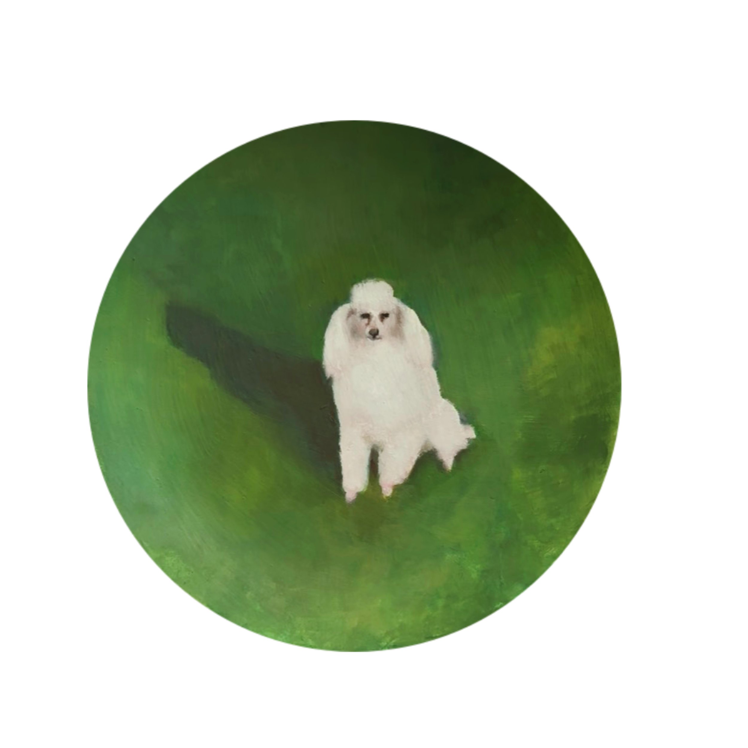 Good Girl, Oil on ceramic plate; 2026