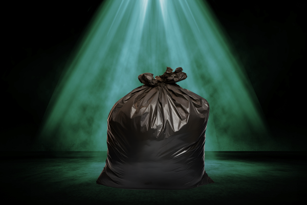 Black rubbish bag