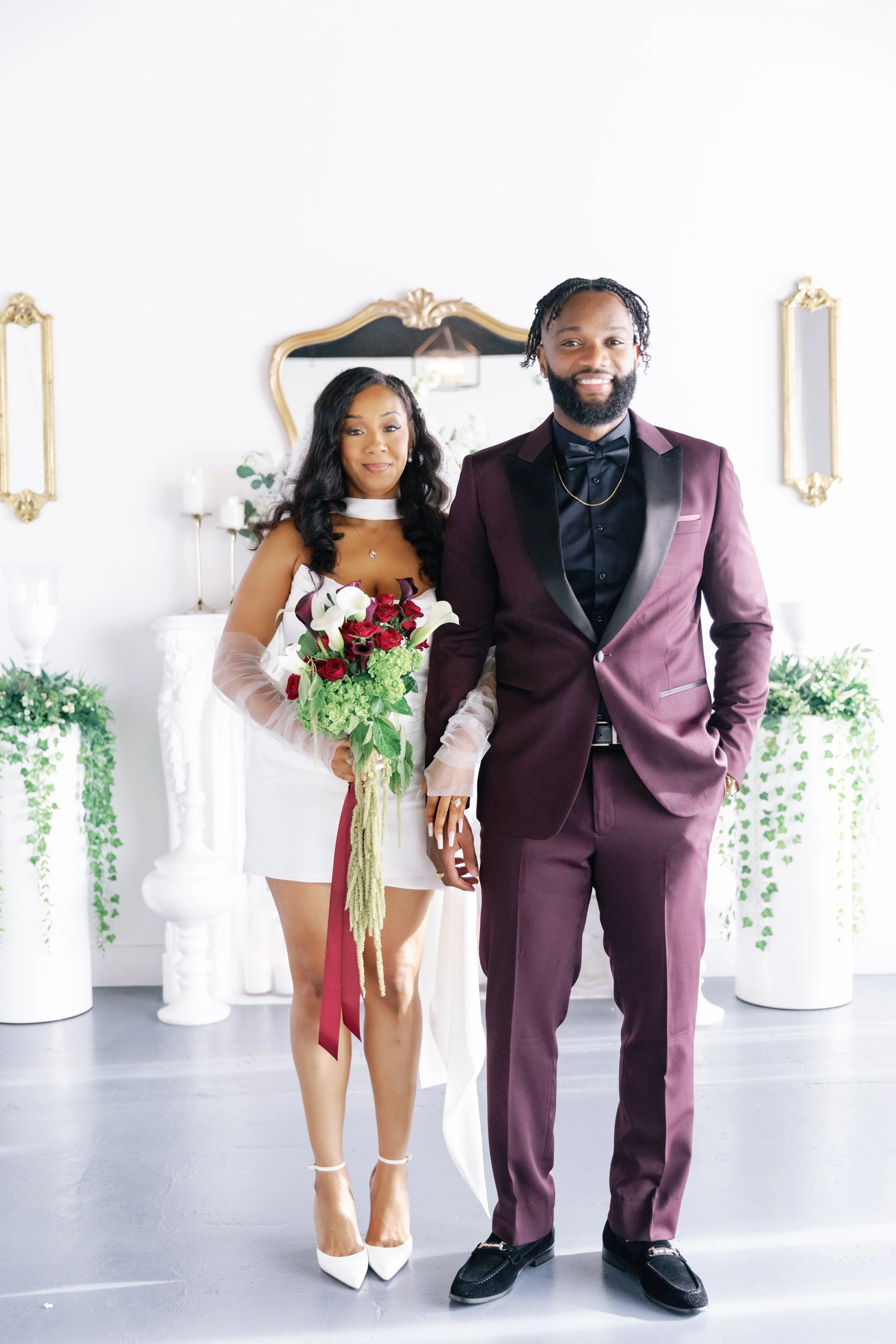 Jalishia and Leon's micro wedding at Palais Noir wedding venue in Ajax, Ontario. Durham's best event venue for small celebrations.