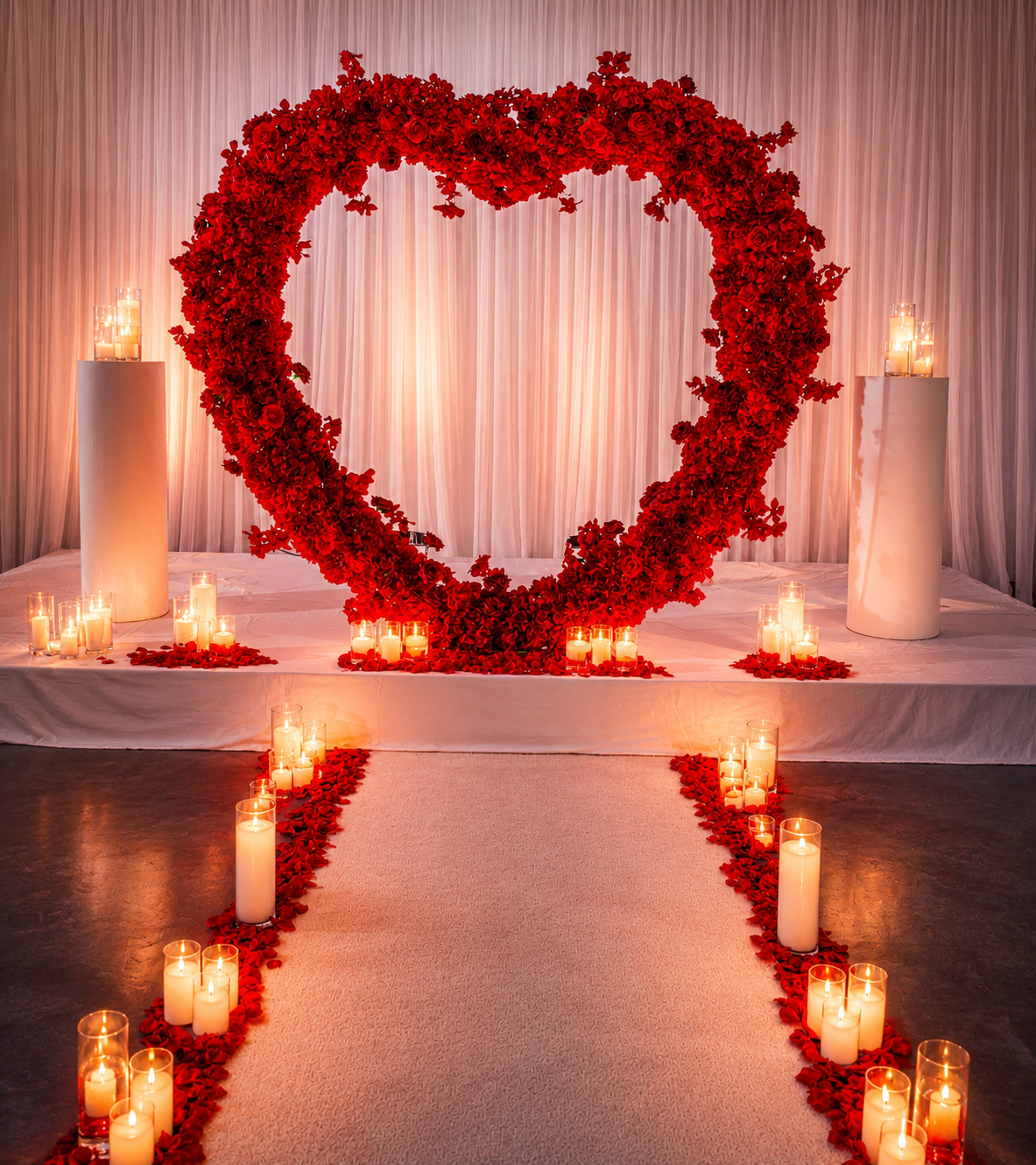 Red Heart Backdrop