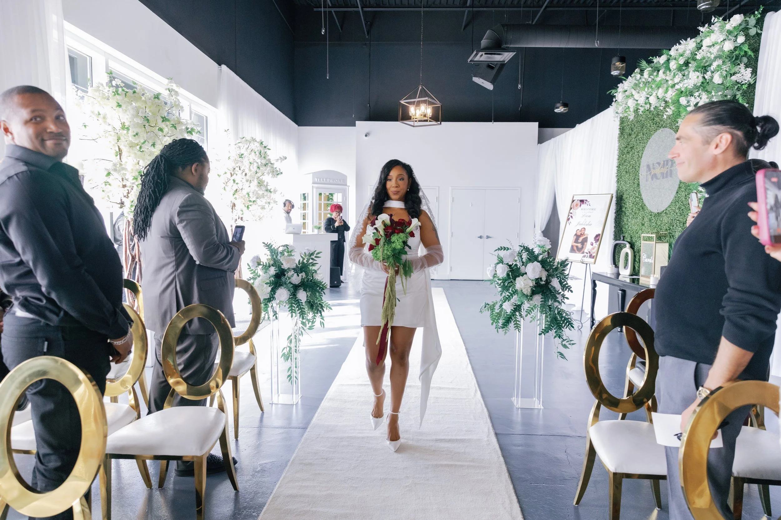 Jalishia and Leon's micro wedding at Palais Noir wedding venue in Ajax, Ontario. Durham's best event venue for small celebrations.