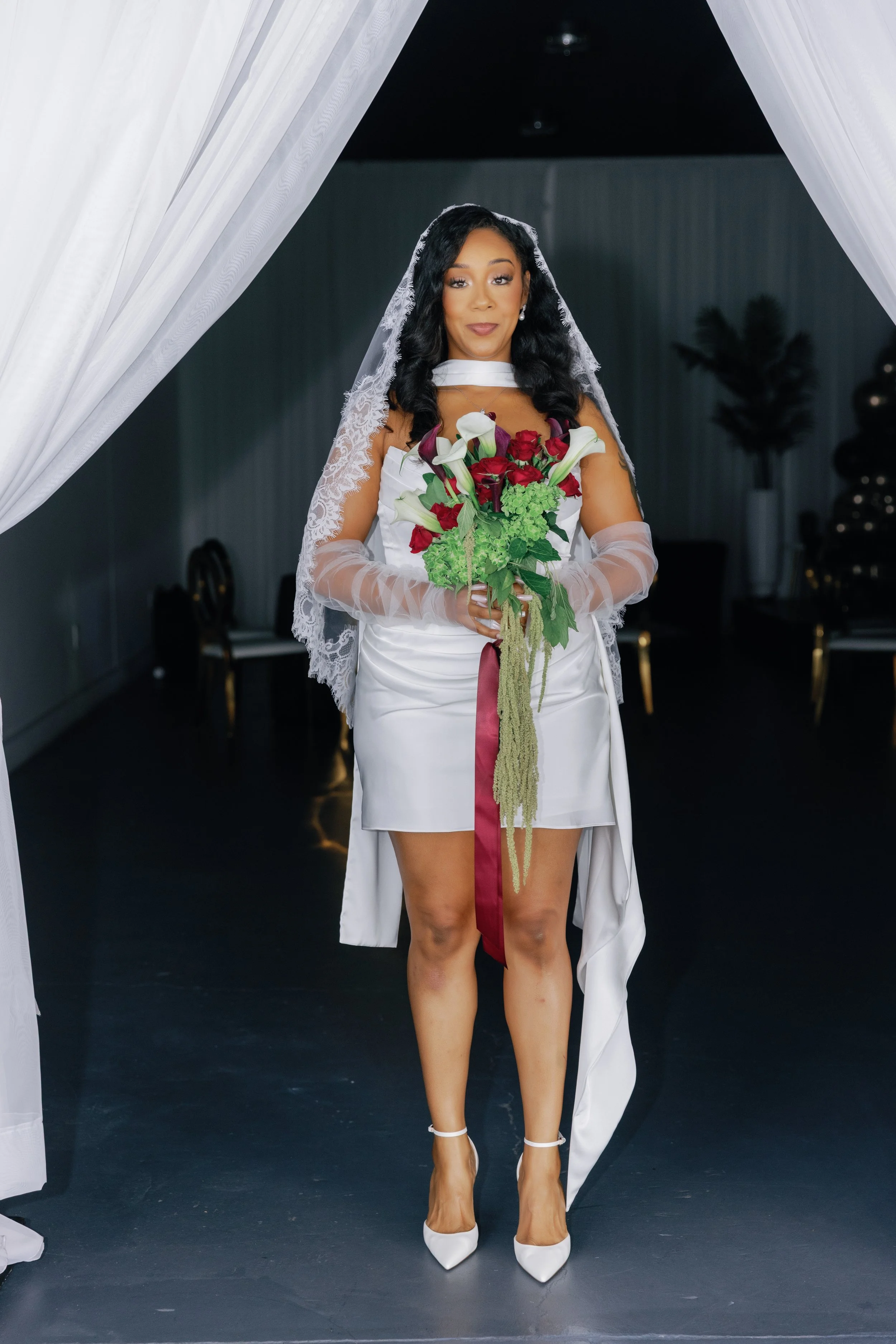 Jalishia and Leon's micro wedding at Palais Noir wedding venue in Ajax, Ontario. Durham's best event venue for small celebrations.