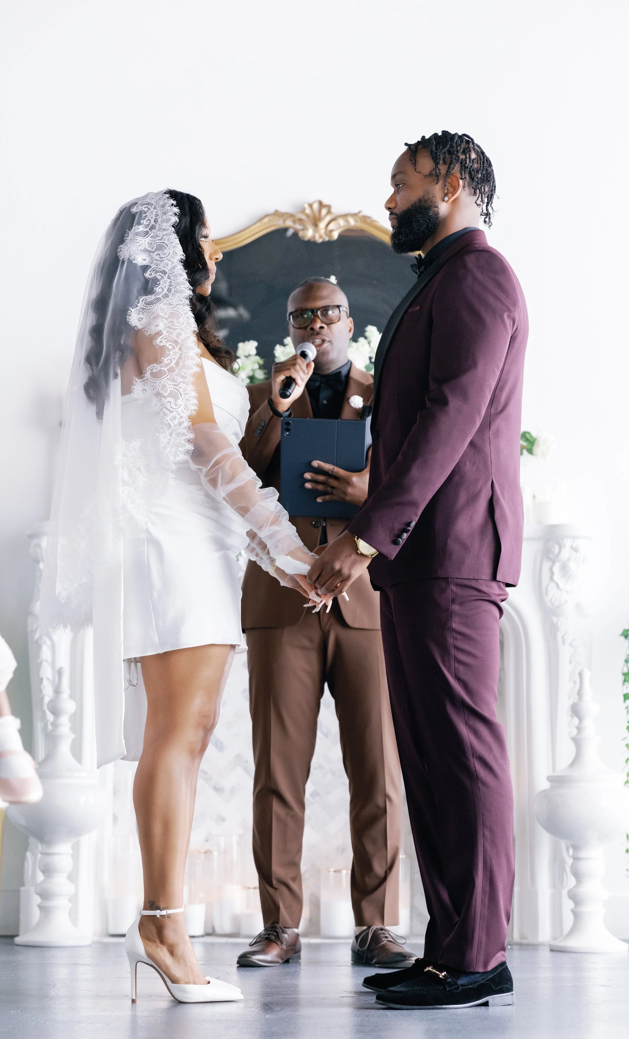 Jalishia and Leon's micro wedding at Palais Noir wedding venue in Ajax, Ontario. Durham's best event venue for small celebrations.