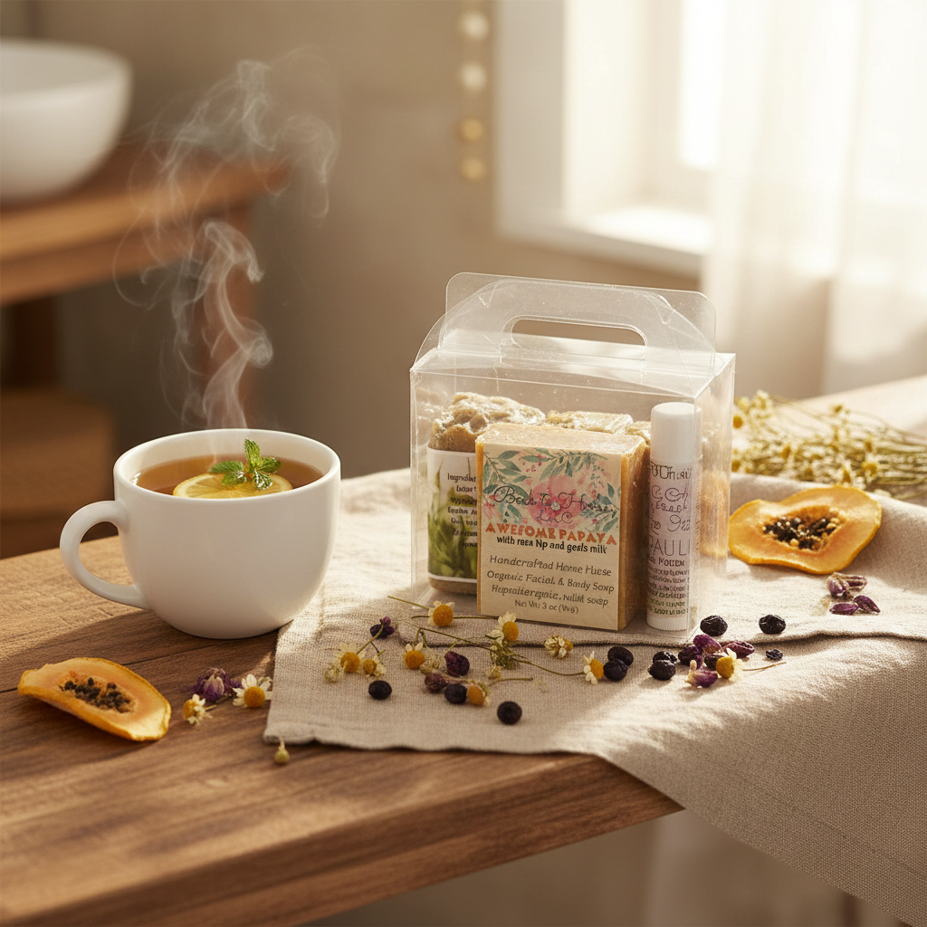 Elderberry, Chamomile & Papaya Organic Gift Set – Gentle Skincare