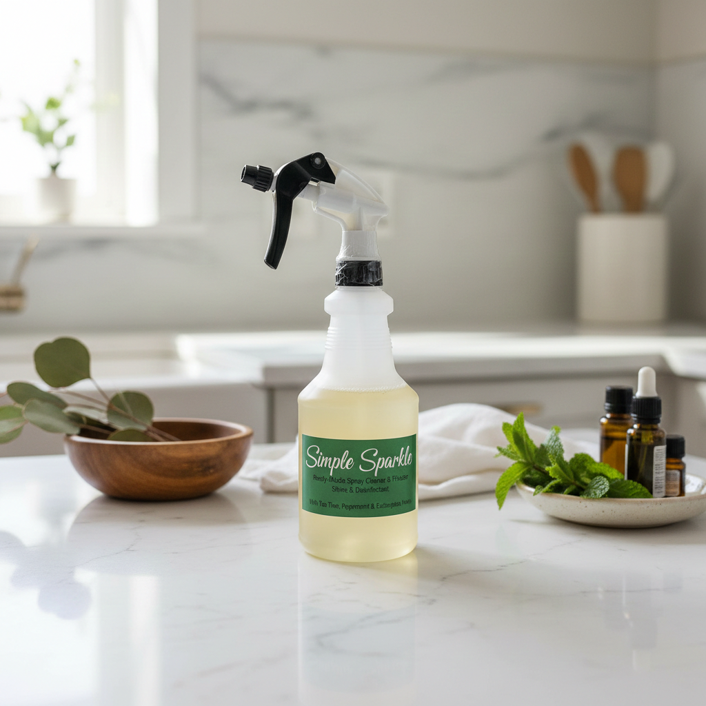 Sparkle Simple - Organic Plant-Based All-Purpose Surface Spray Concentrate / Natural Household Cleaner / Eco-Friendly Cleaning Product
