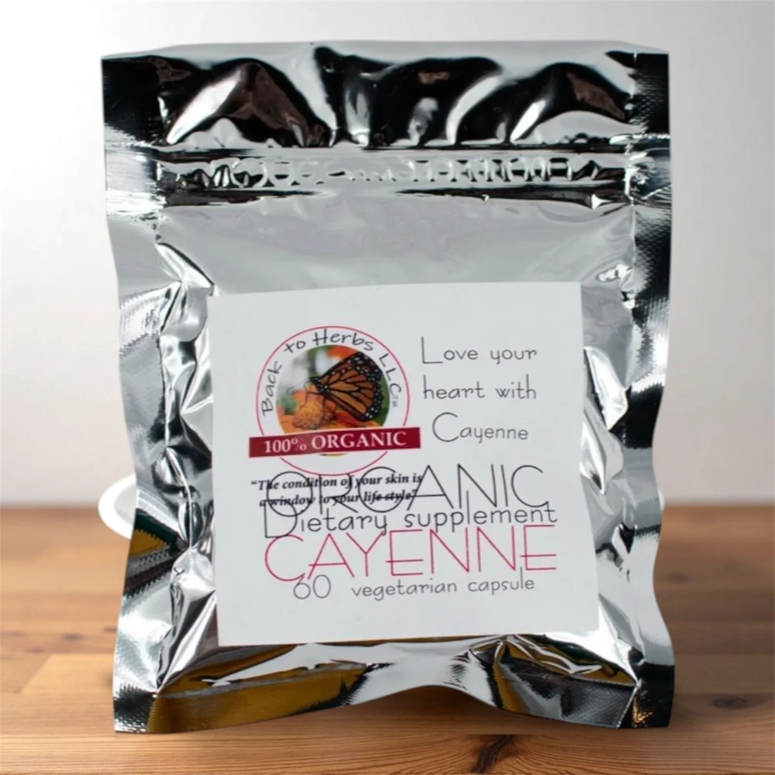 Organic Cayenne Capsules (Capsicum annuum)