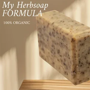 Organic Creamy Lemon, Mint & Ginger Scrub Bar – Vegan & Multi-Purpose