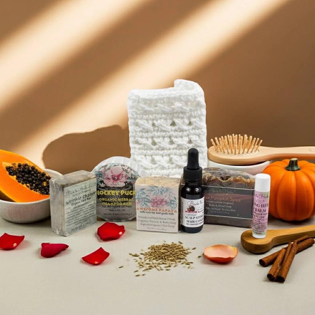 Rose Pumpkin Spice Organic Gift Set – Face, Body & Hair Care Collection