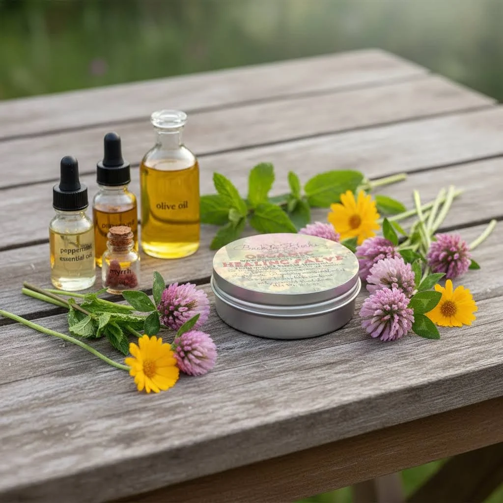 Organic Herbal Skin Salve- Solid moisturizing balm