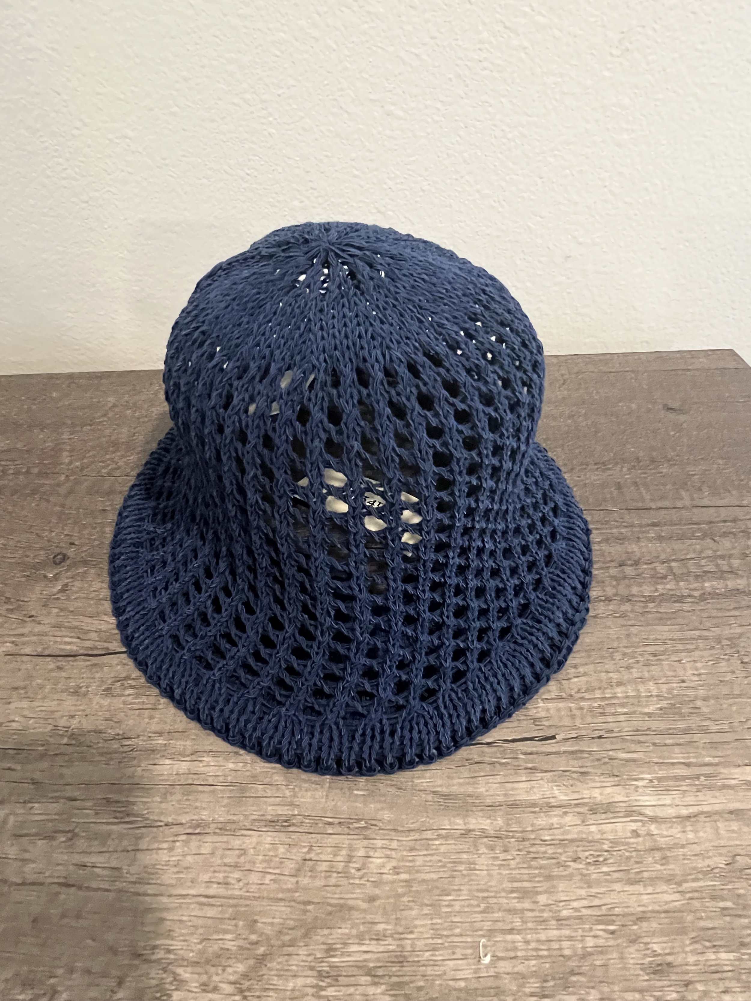 Navy Blue Crochet Bucket Hat by On 34th