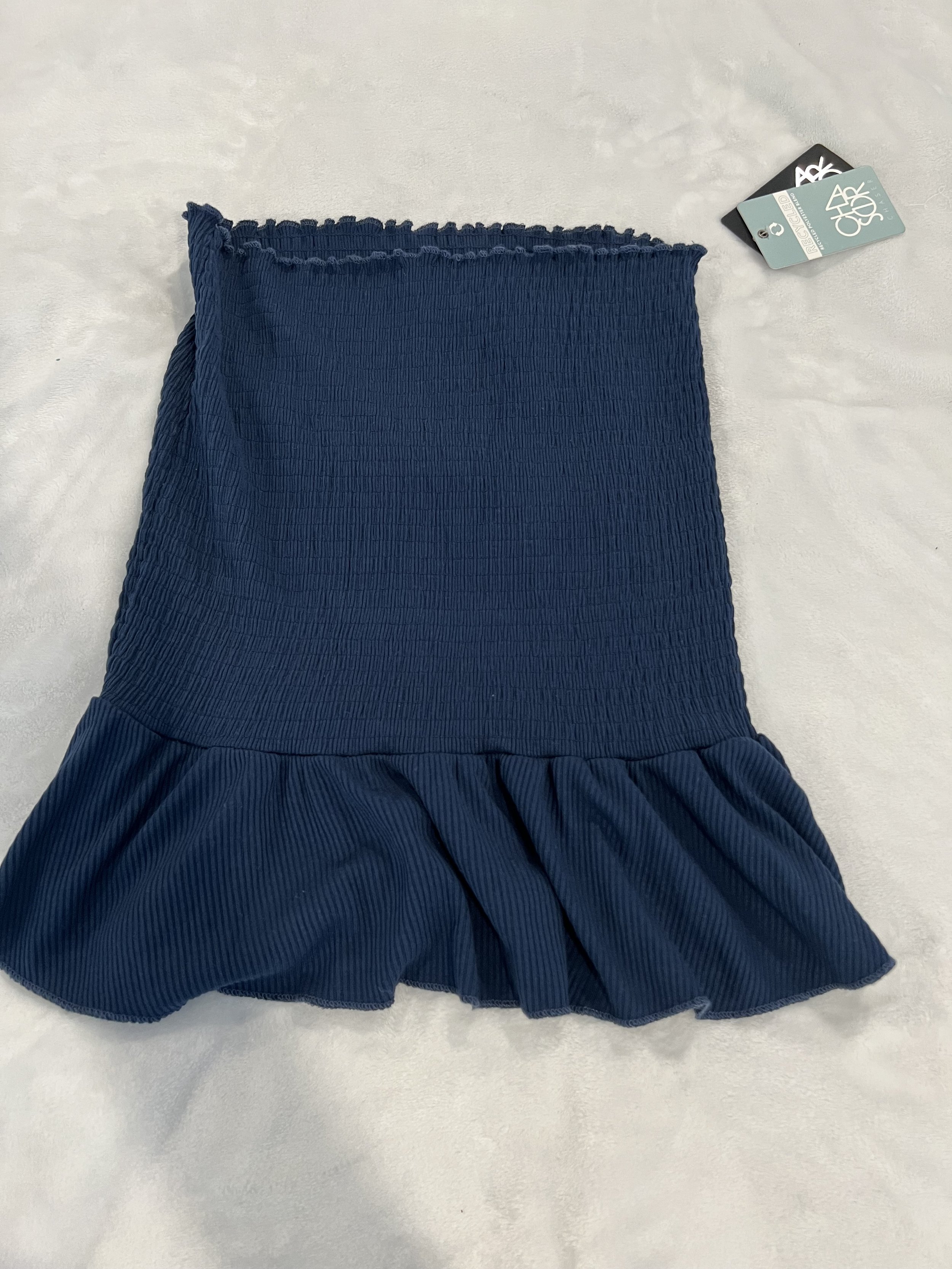 Chaser Blue Ruffled Top
