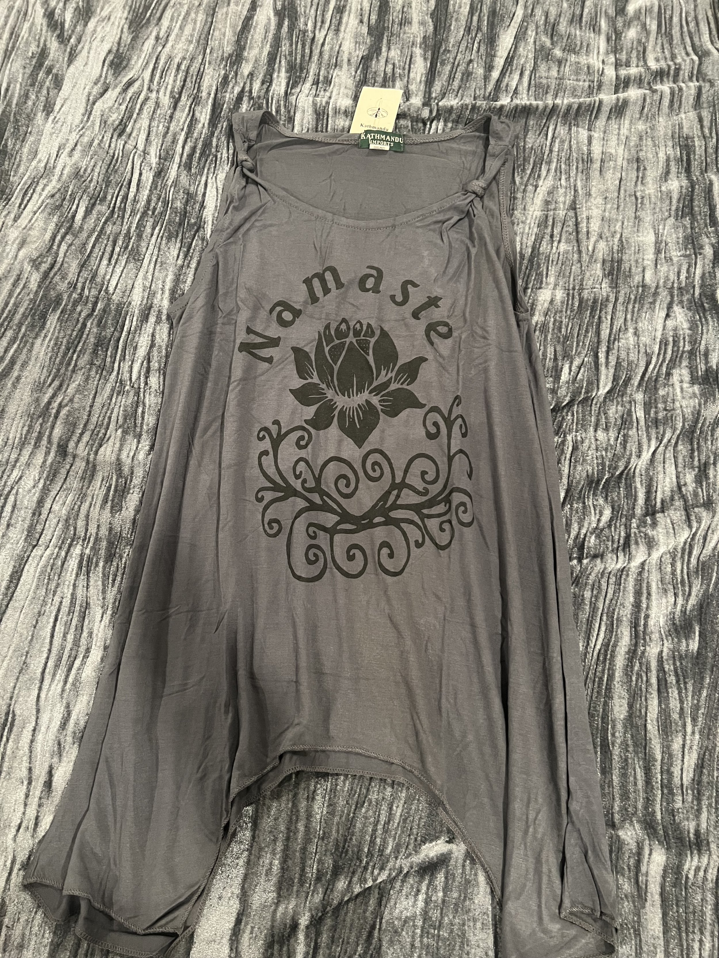 Gray Namaste Tank Top