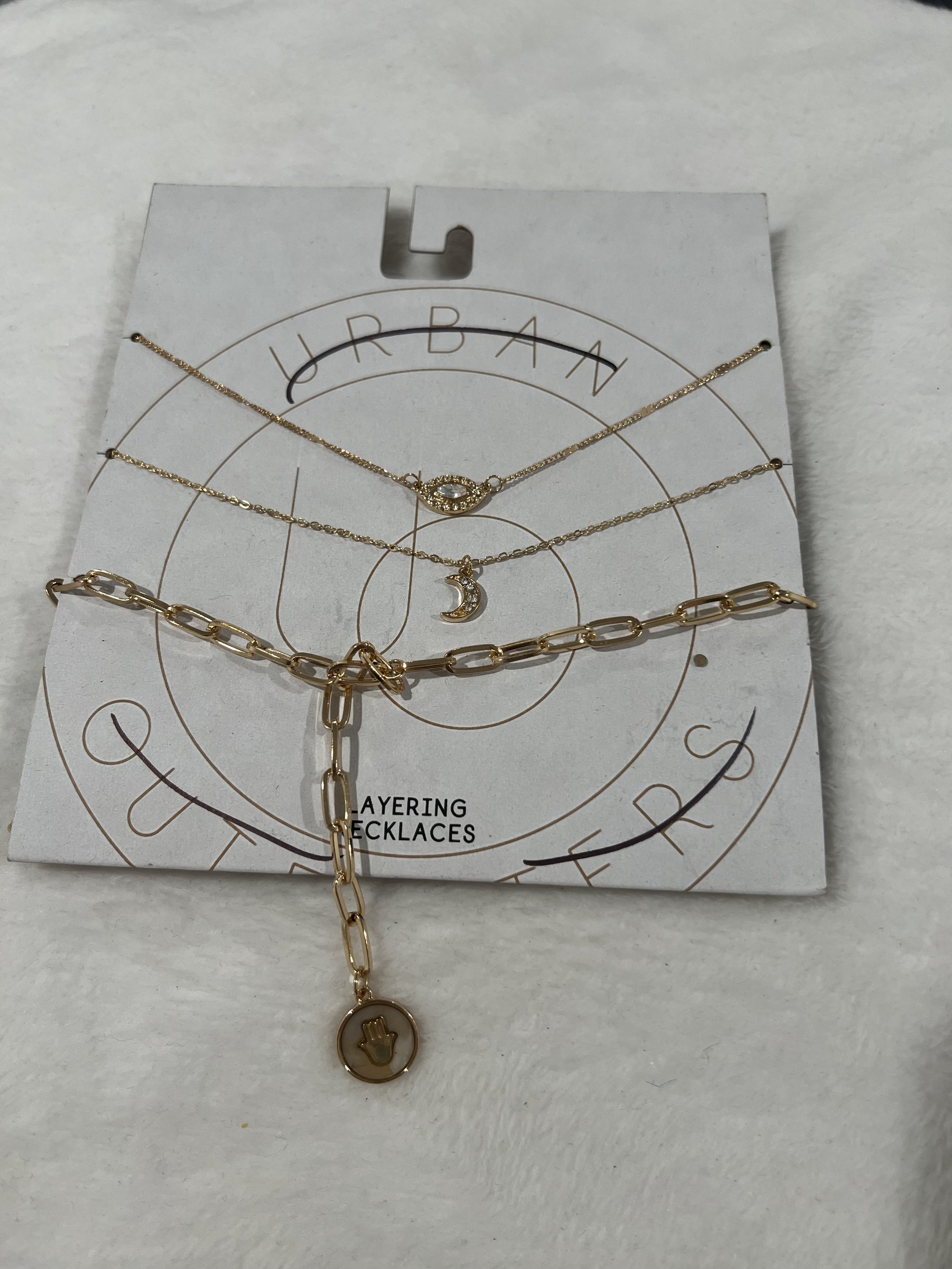 Urban Outfitters Gold Layered Necklace Set