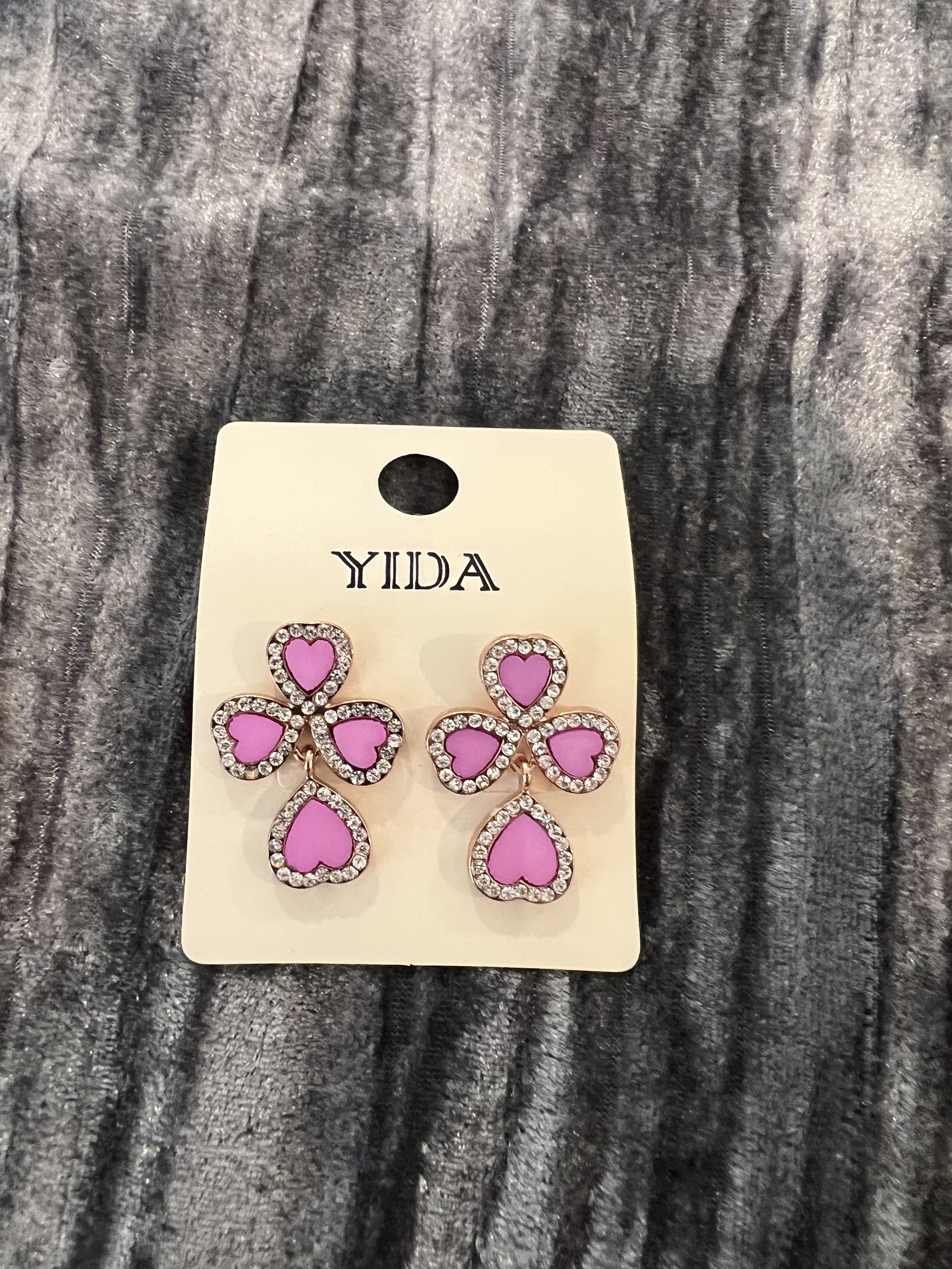 Pink Clover Earrings