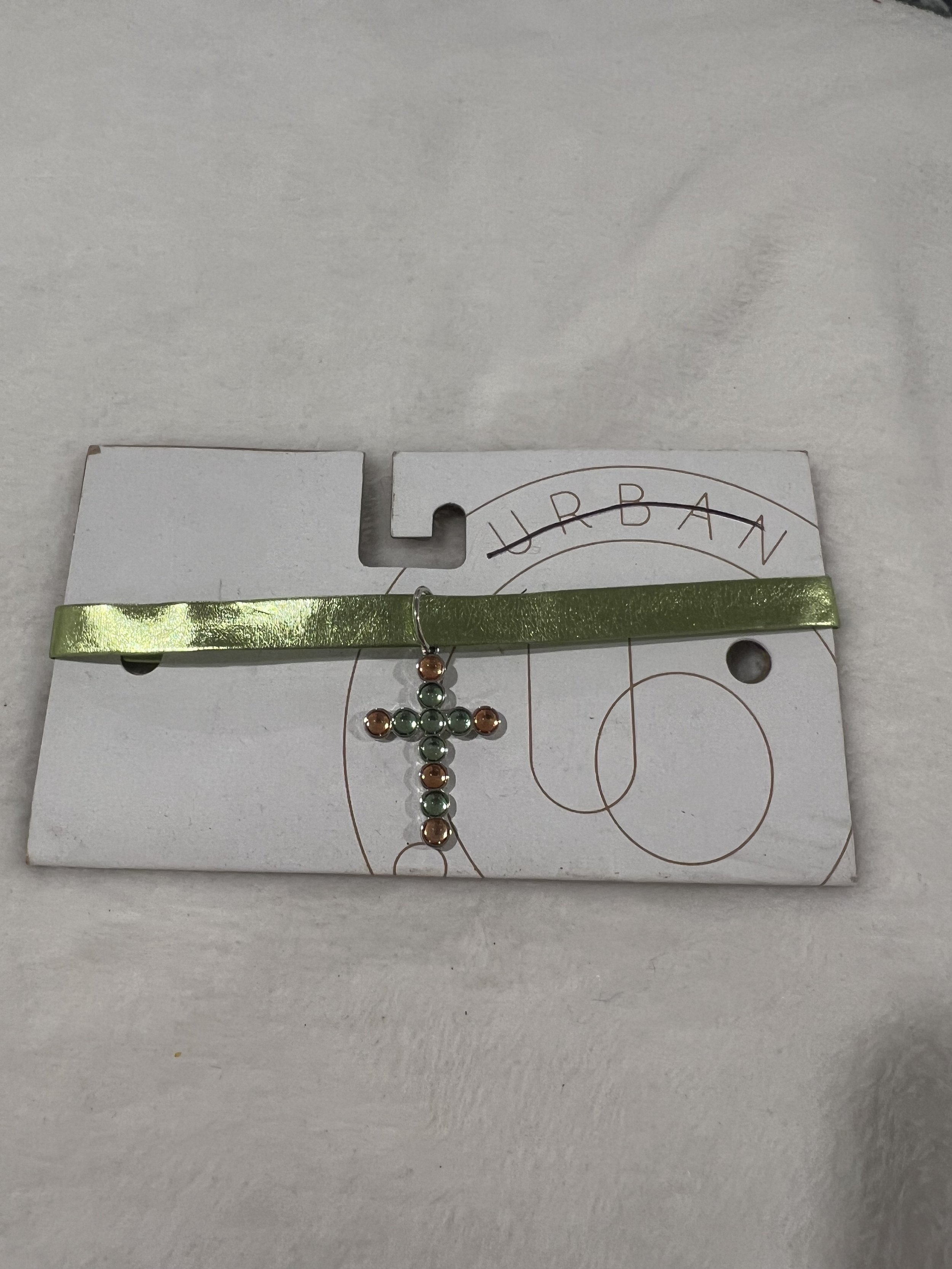 Urban Outfitters Gold Green Choker