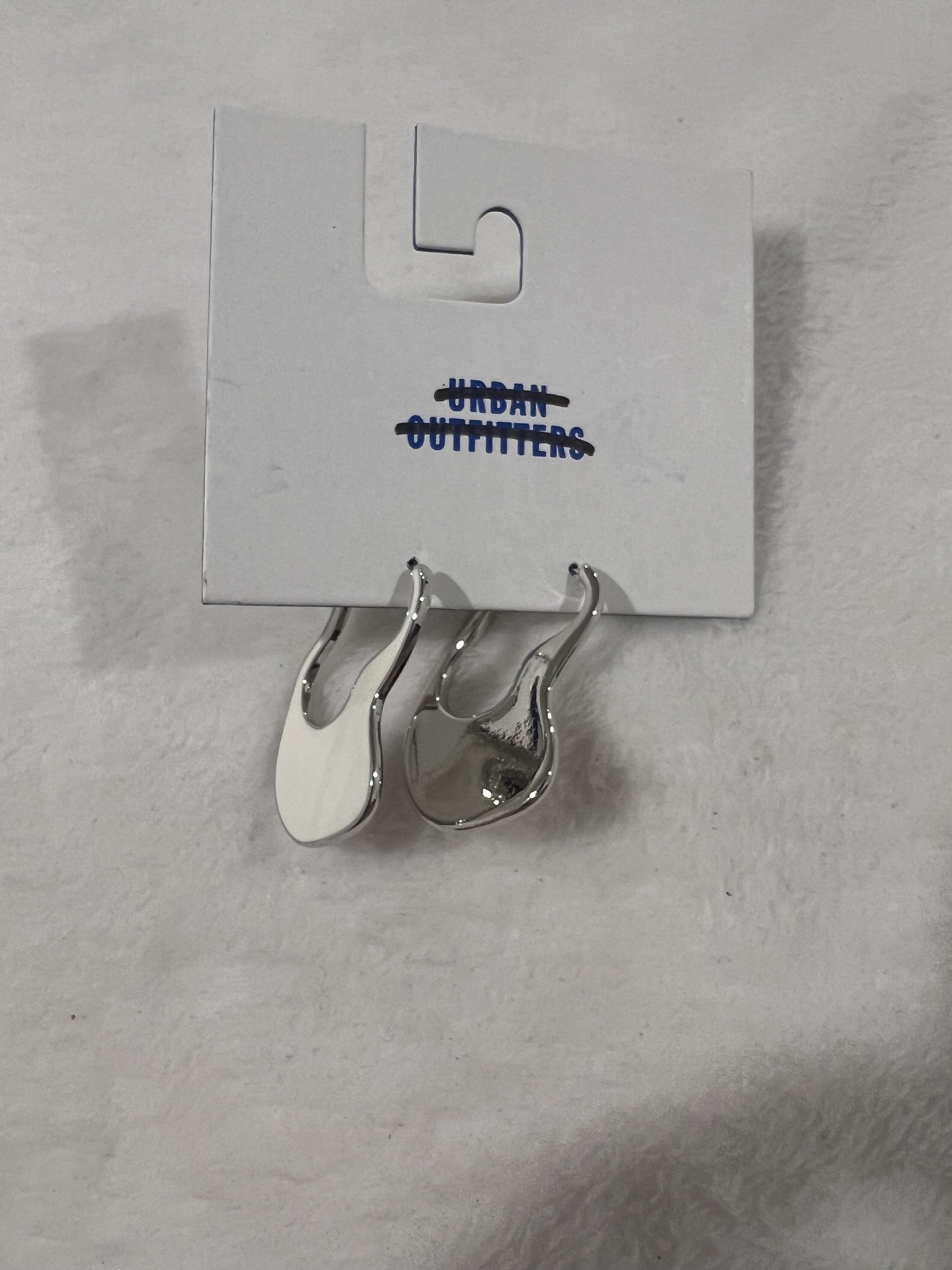 Urban Outfitters Silver and White Earrings