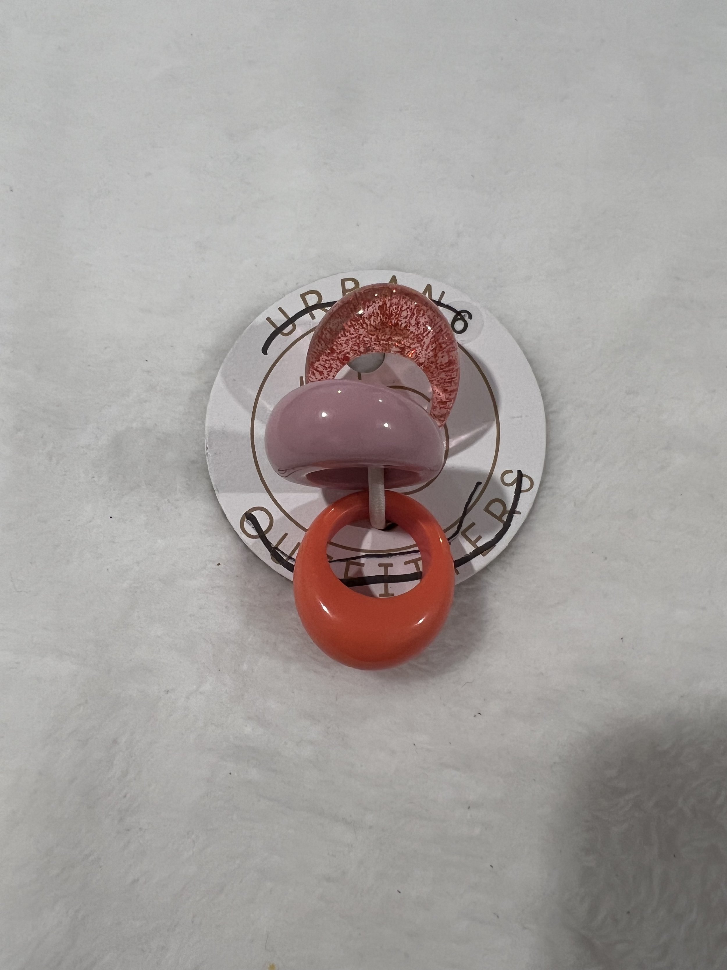 Urban Outfitters Pink and Orange Rings