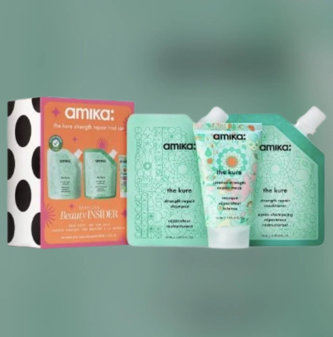 Amika The Kure Strength Repair Trio Set - Green(AMIKA Sephora Beauty Insider)
