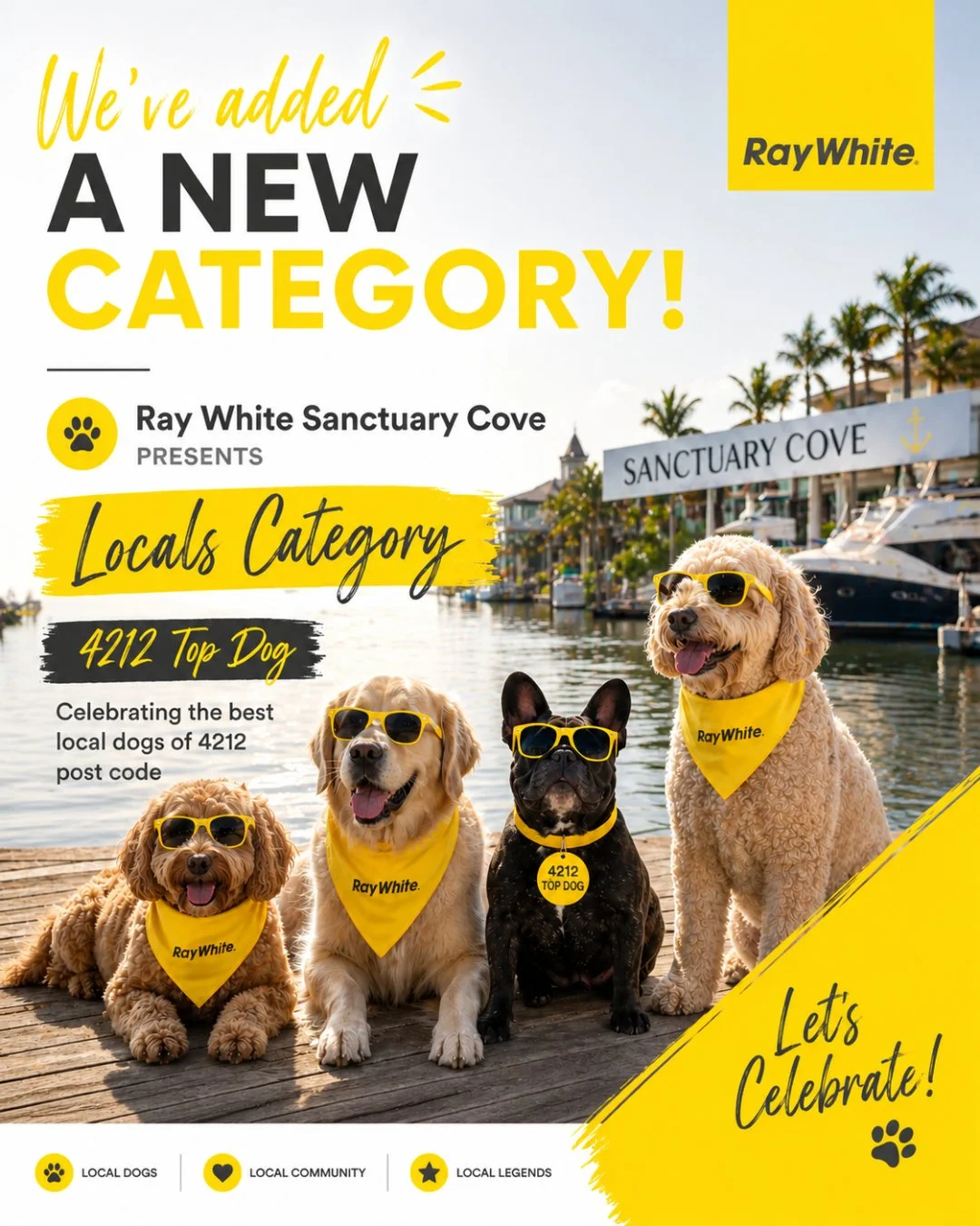 🚨 WE&rsquo;VE ADDED A NEW CATEGORY 🚨

Introducing the Locals Category &mdash; 4212 Top Dog 🐾🏆

This one&rsquo;s for our Sanctuary Cove / Hope Island locals&hellip;
we&rsquo;re celebrating the best dogs in the 4212 postcode 💛

From beach walkers 
